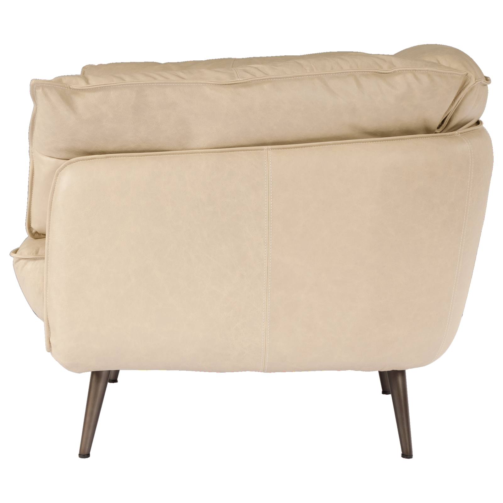 Tramore Leather Armchair, Cappuccino White