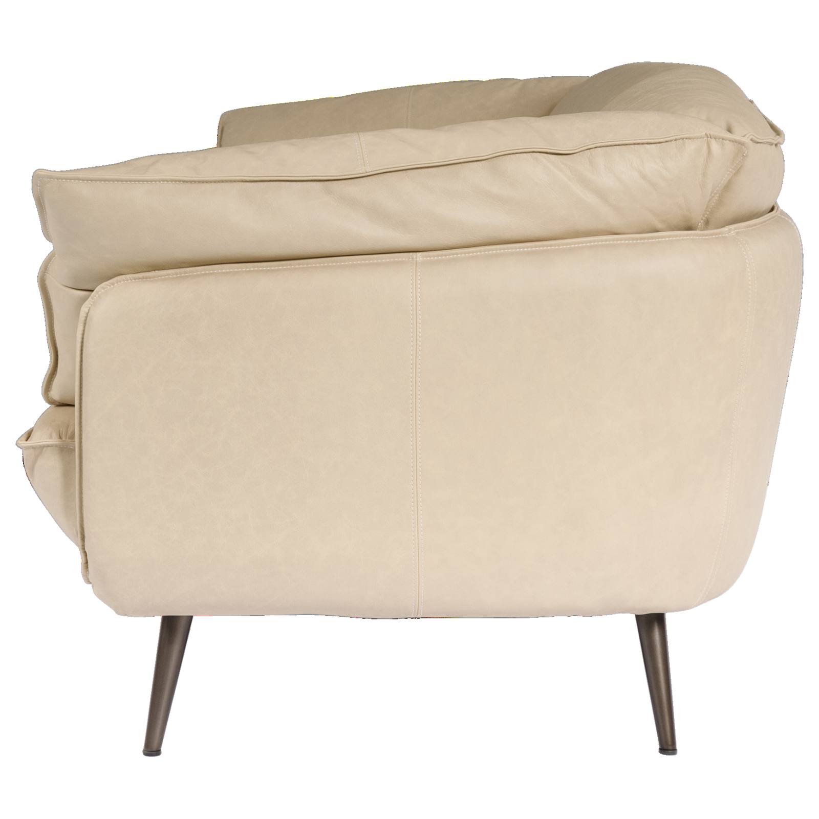 Tramore 3 Seater Leather Sofa, Cappuccino White