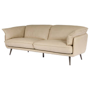 Tramore 3 Seater Leather Sofa, Cappuccino White