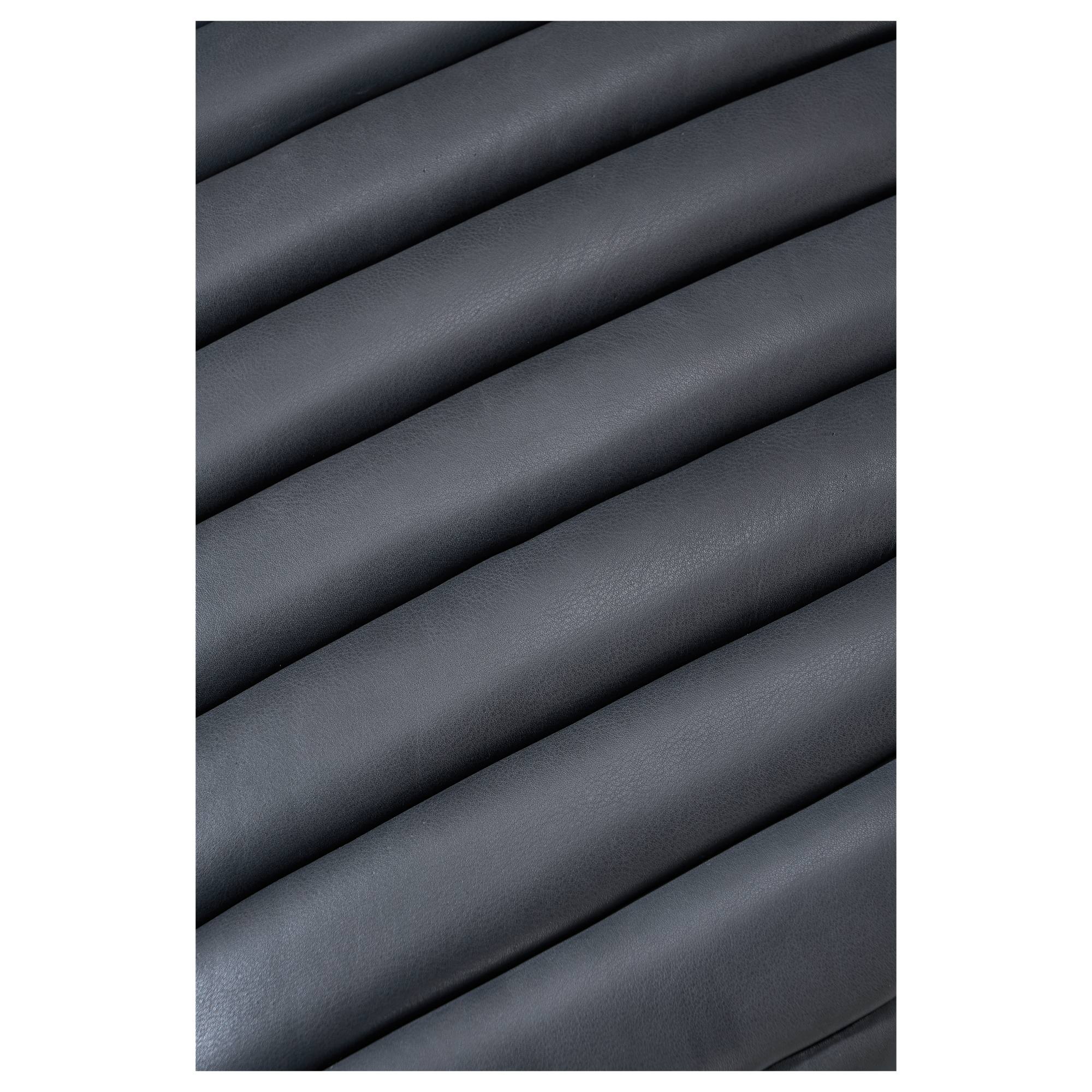 Harton 60cm Square Leather Footstool, Santosa Black