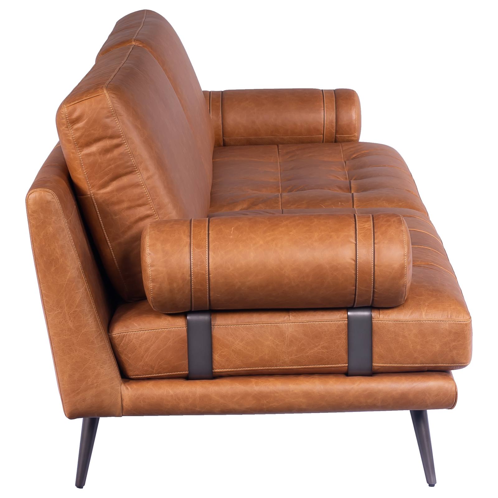 Arklow 3 Seater Leather Sofa, Natrual Tan