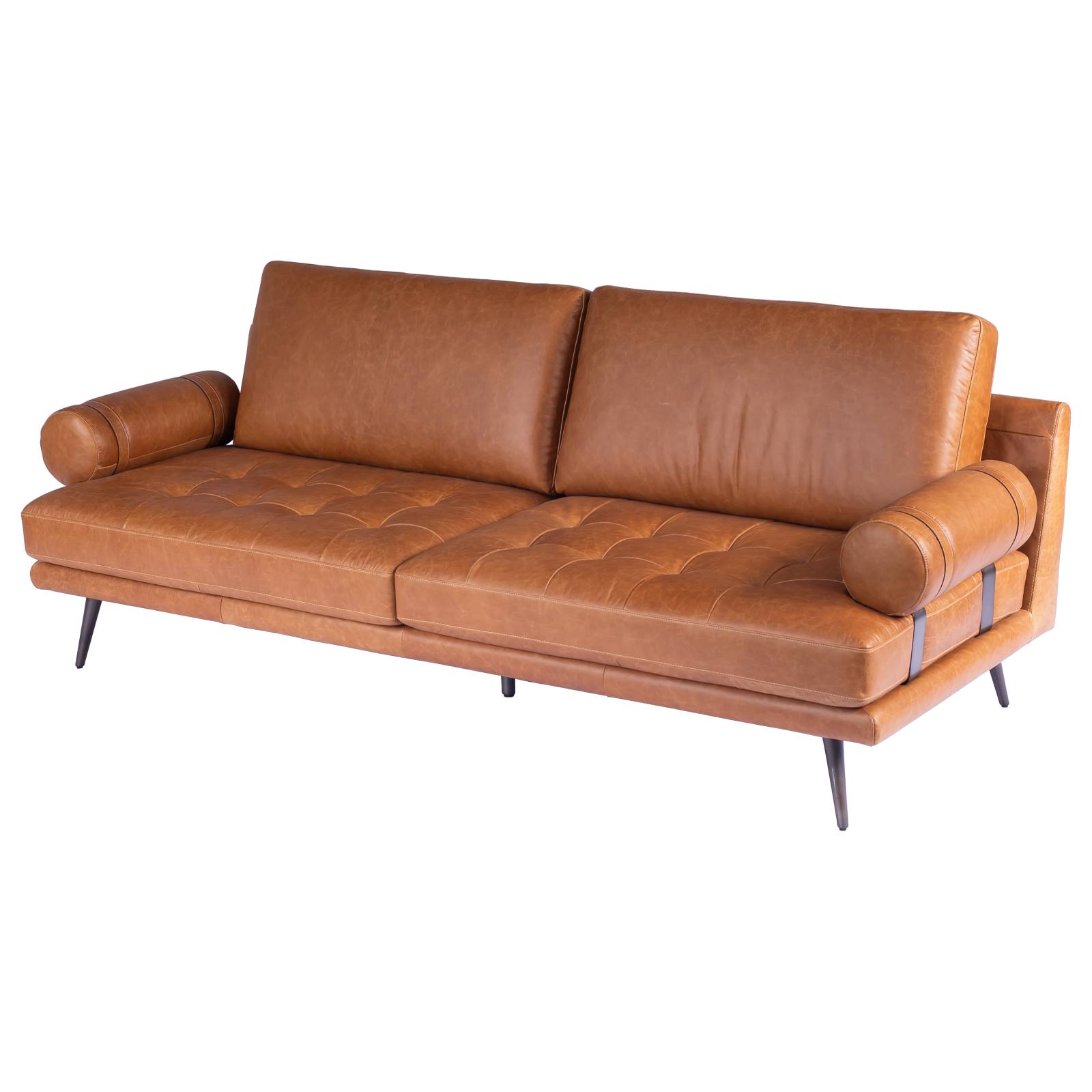 Arklow 3 Seater Leather Sofa, Natrual Tan