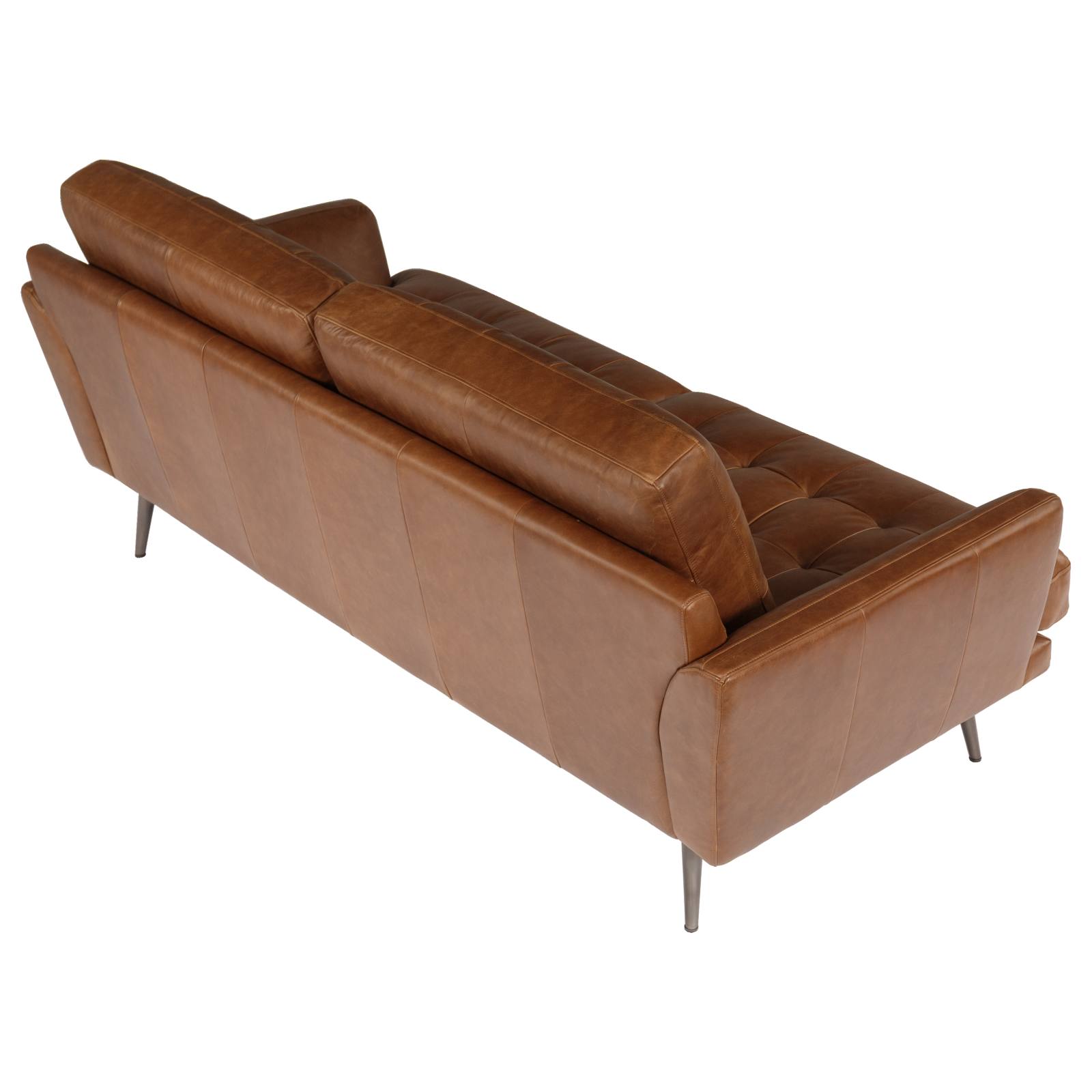 Helston 2.5 Seater Leather Sofa, Chocolate Brown