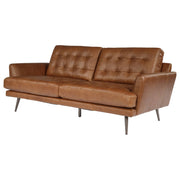 Helston 2.5 Seater Leather Sofa, Chocolate Brown