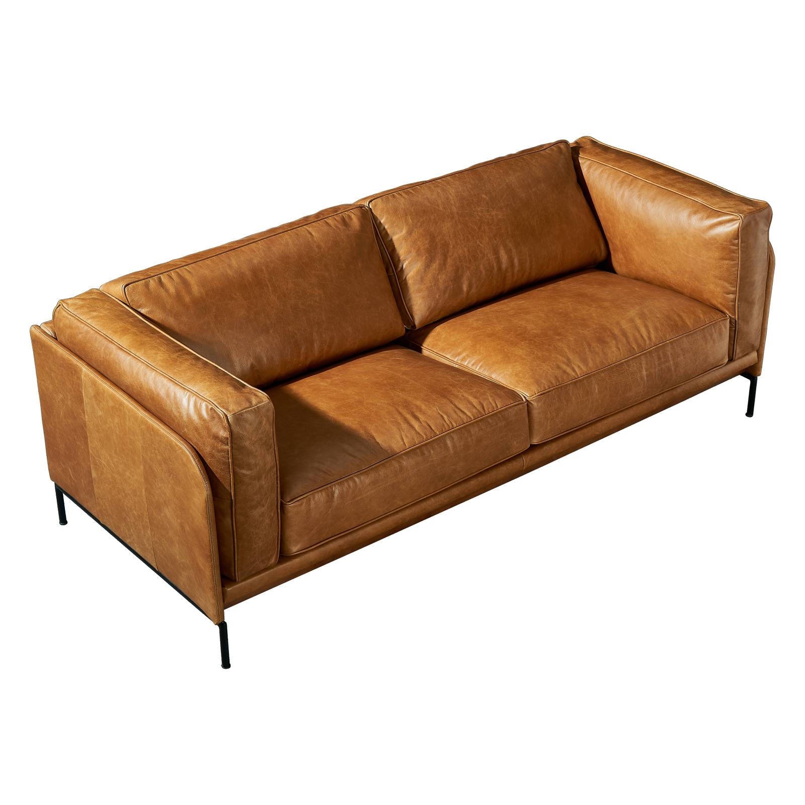 Allerdale 2.5 Seater Leather Sofa, Natural Tan