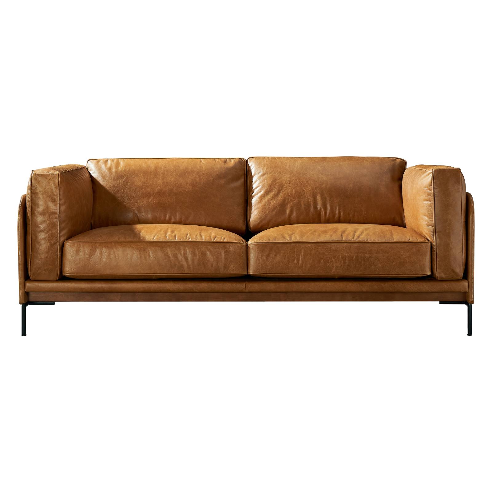 Allerdale 2.5 Seater Leather Sofa, Natural Tan