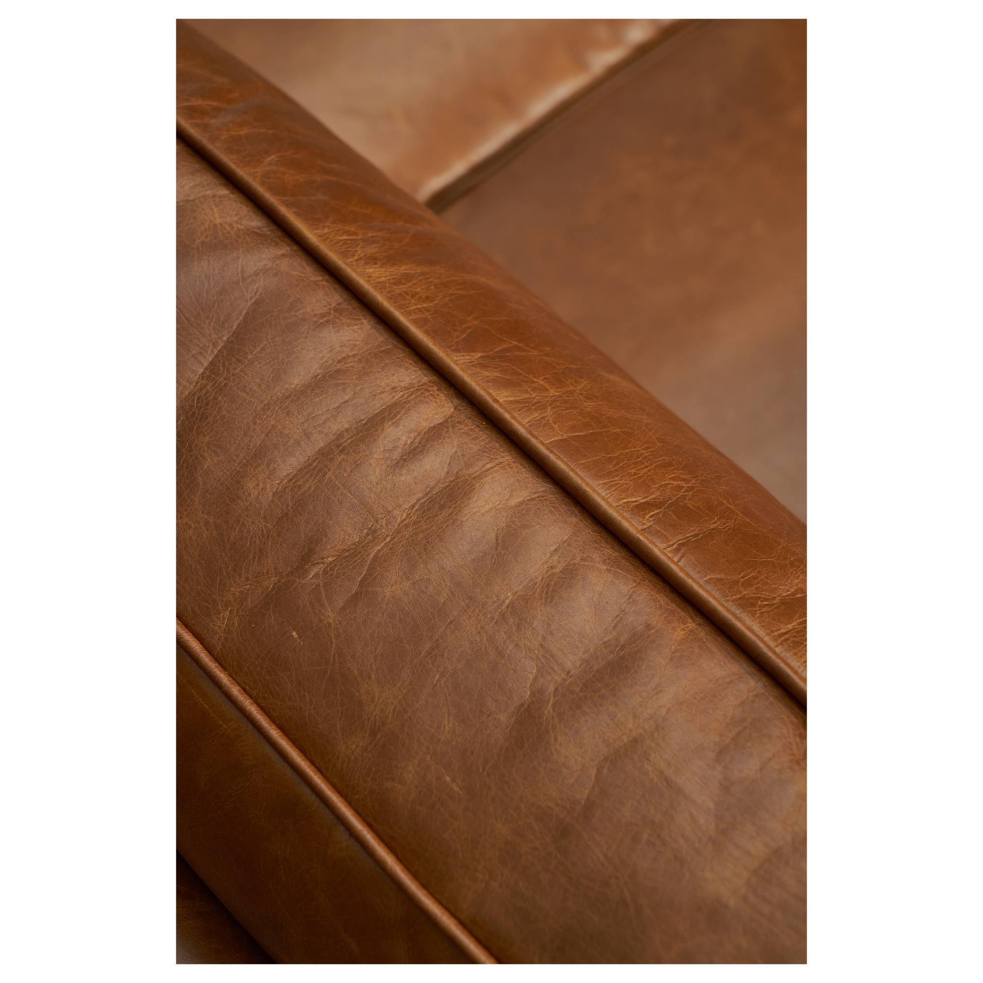 Allerdale 3.5 Seater Leather Sofa, Cuba Brown