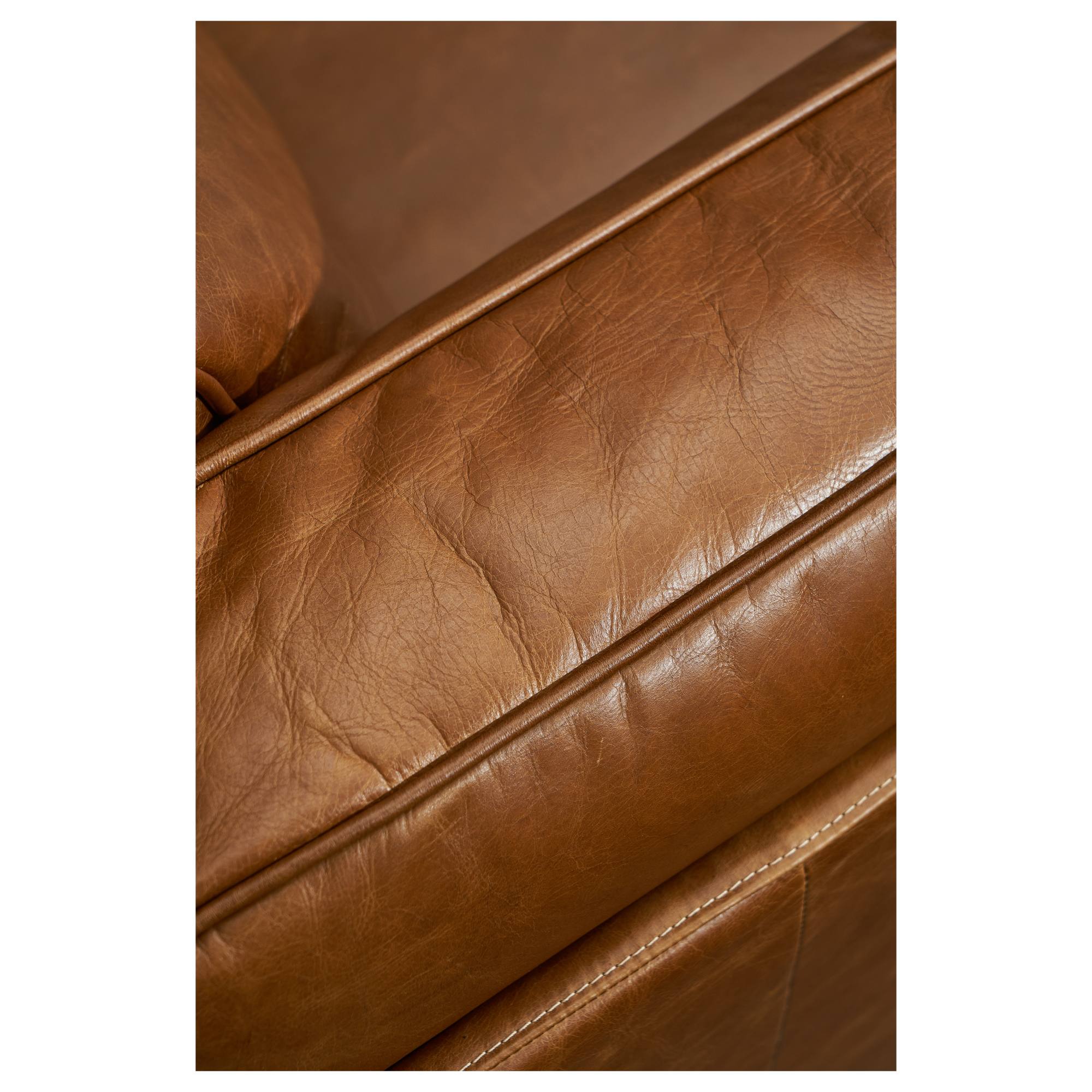 Allerdale 3.5 Seater Leather Sofa, Cuba Brown