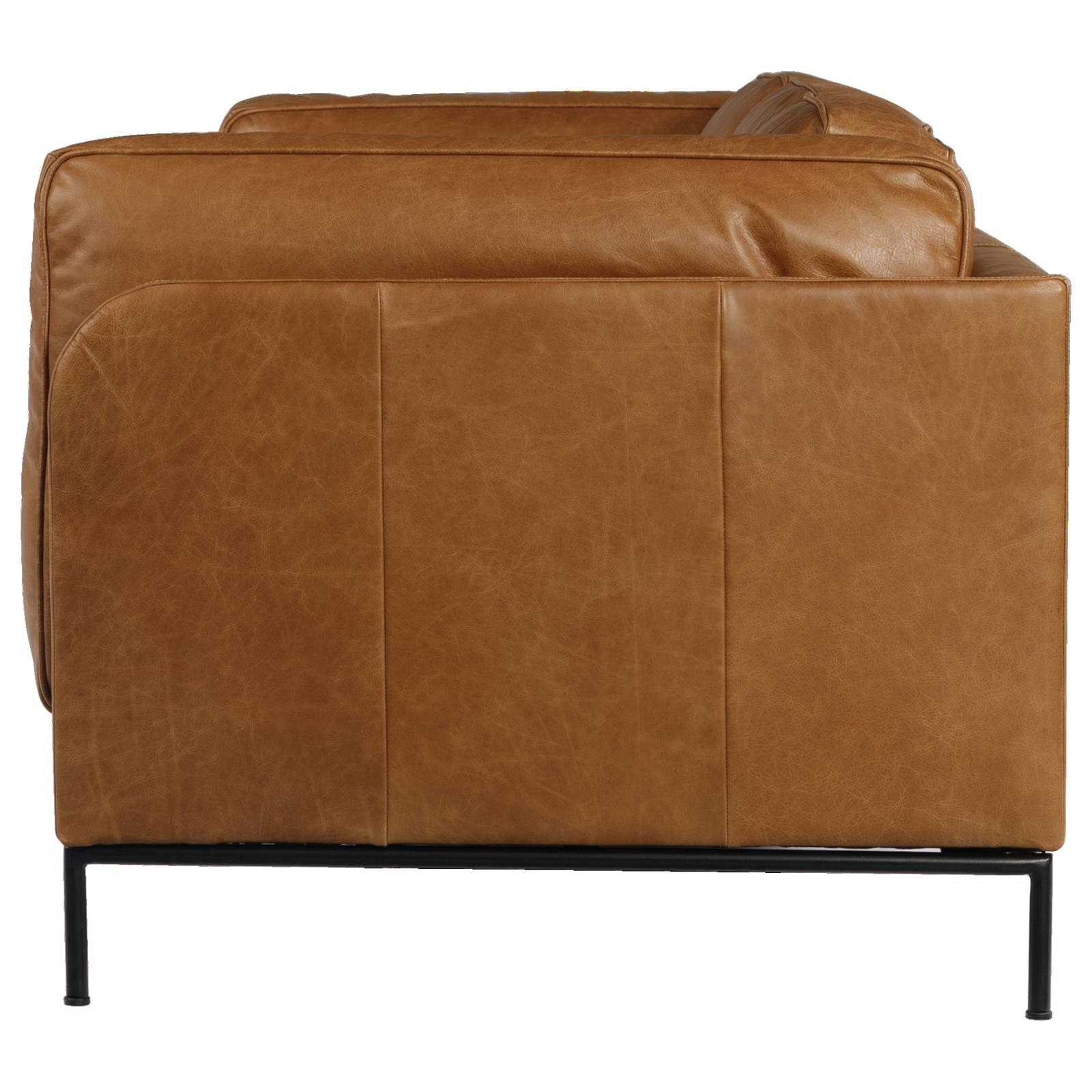 Allerdale 3.5 Seater Leather Sofa, Natural Tan