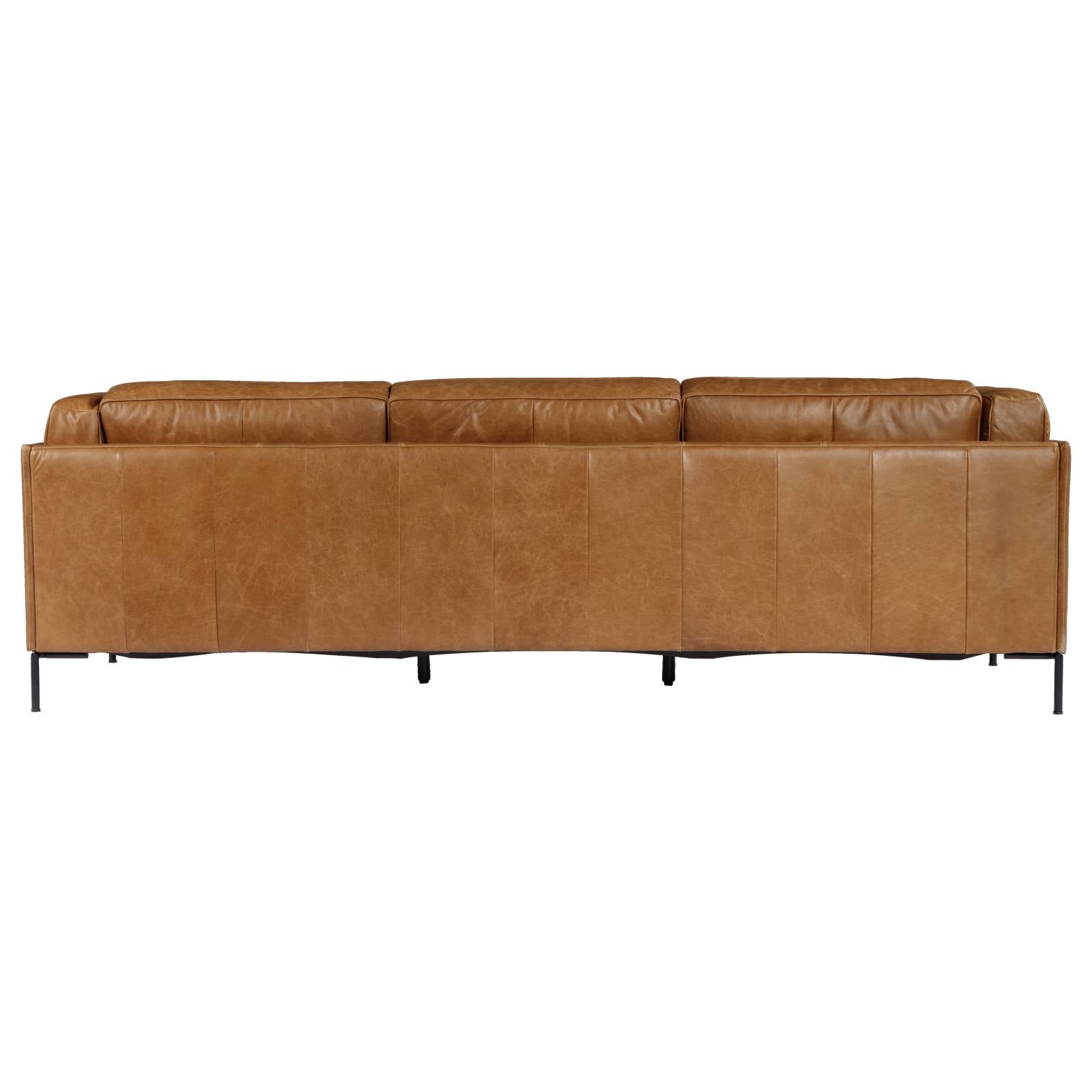 Allerdale 3.5 Seater Leather Sofa, Natural Tan