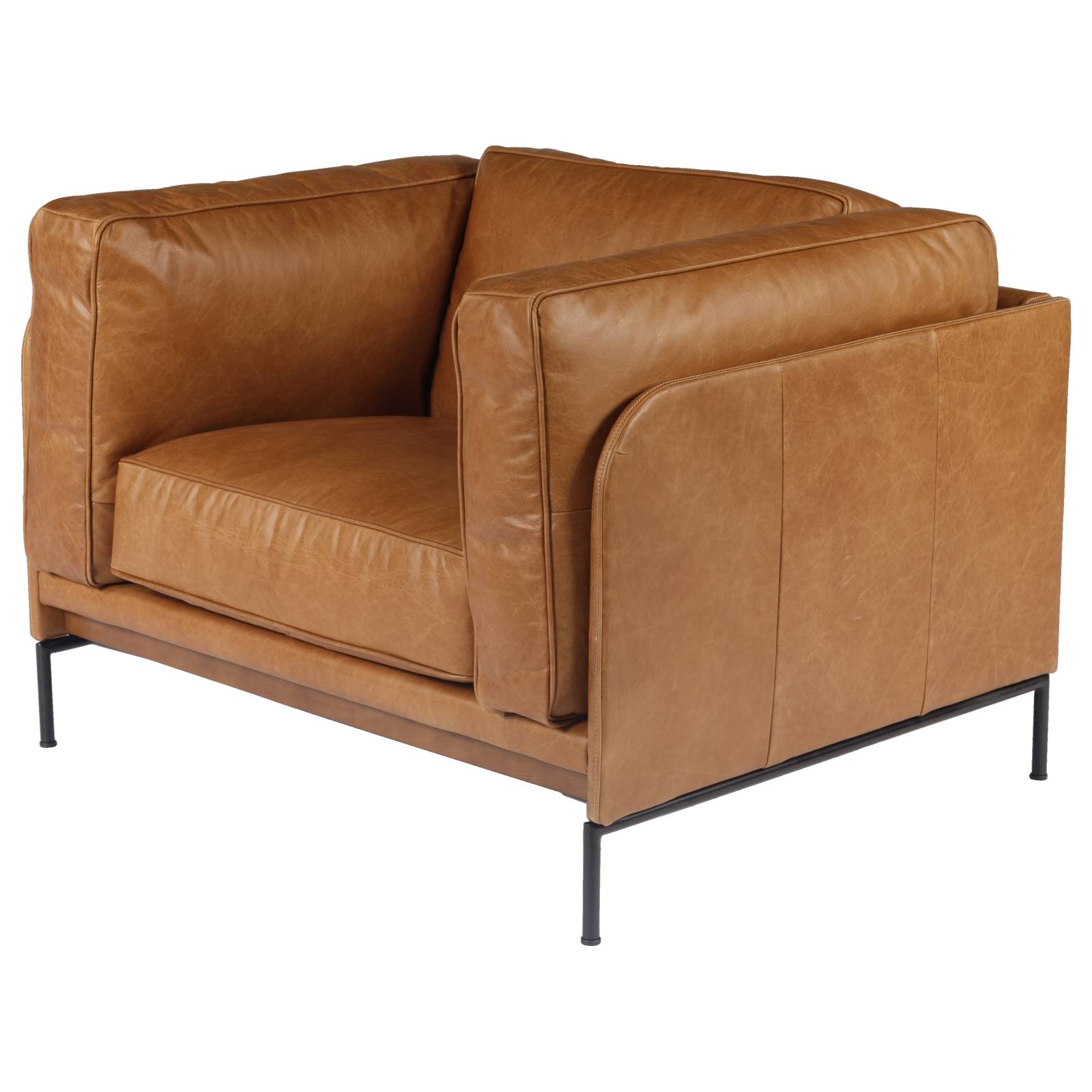 Allerdale Leather Armchair, Natural Tan