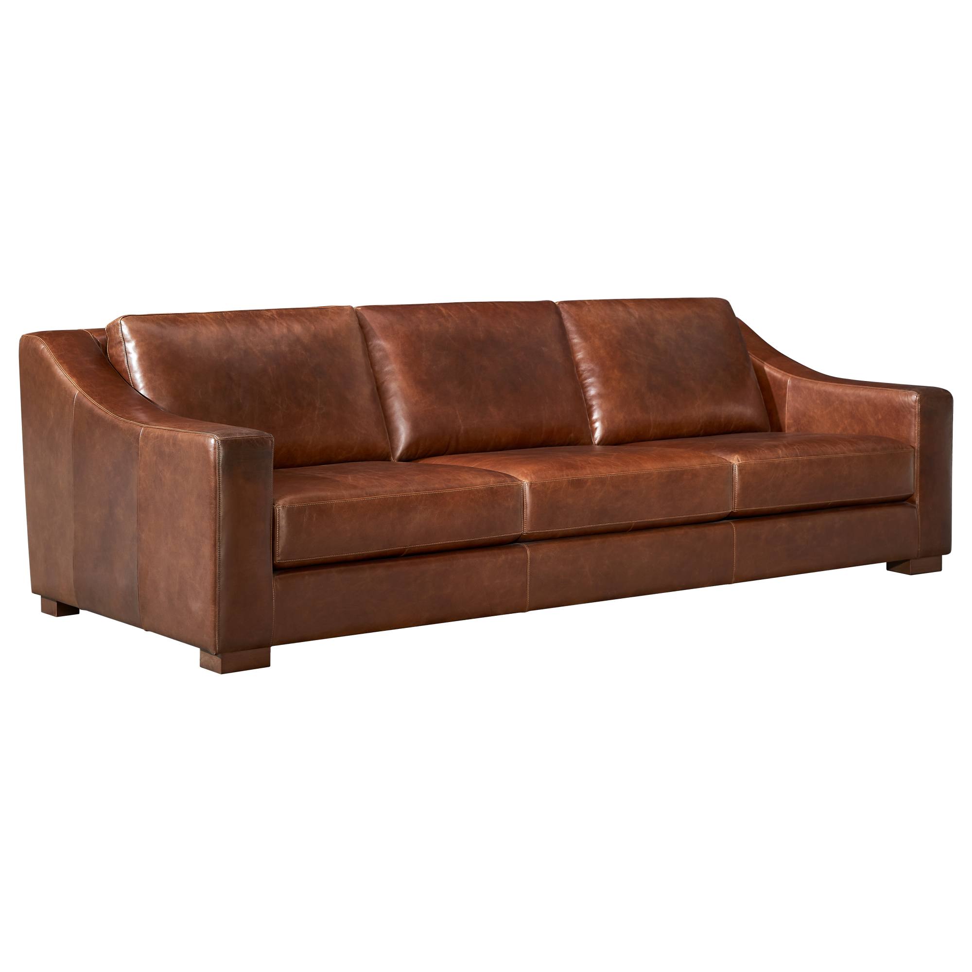 Celine Sofa 3.5 Seat Leather, Vintage Whiskey