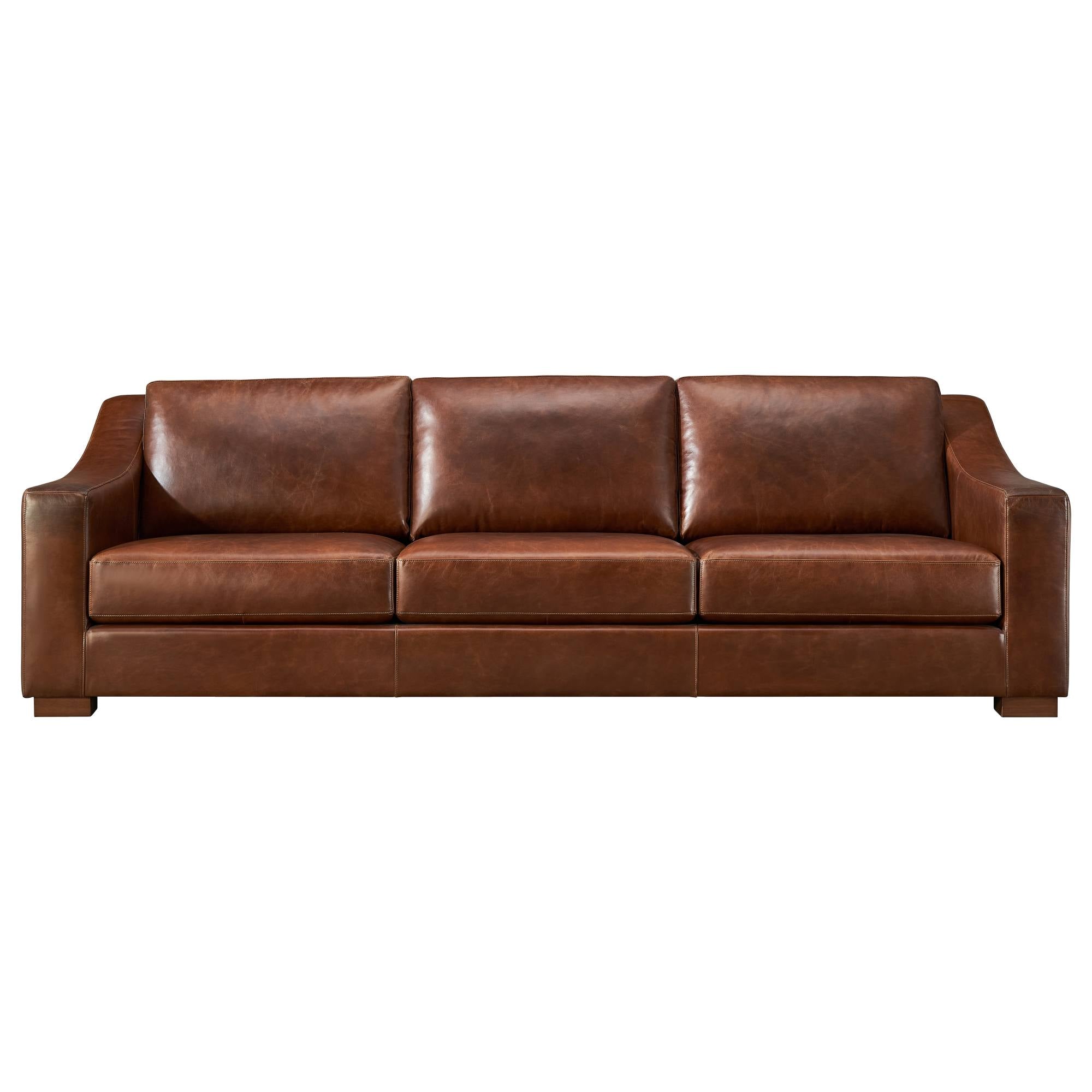 Celine Sofa 3.5 Seat Leather, Vintage Whiskey