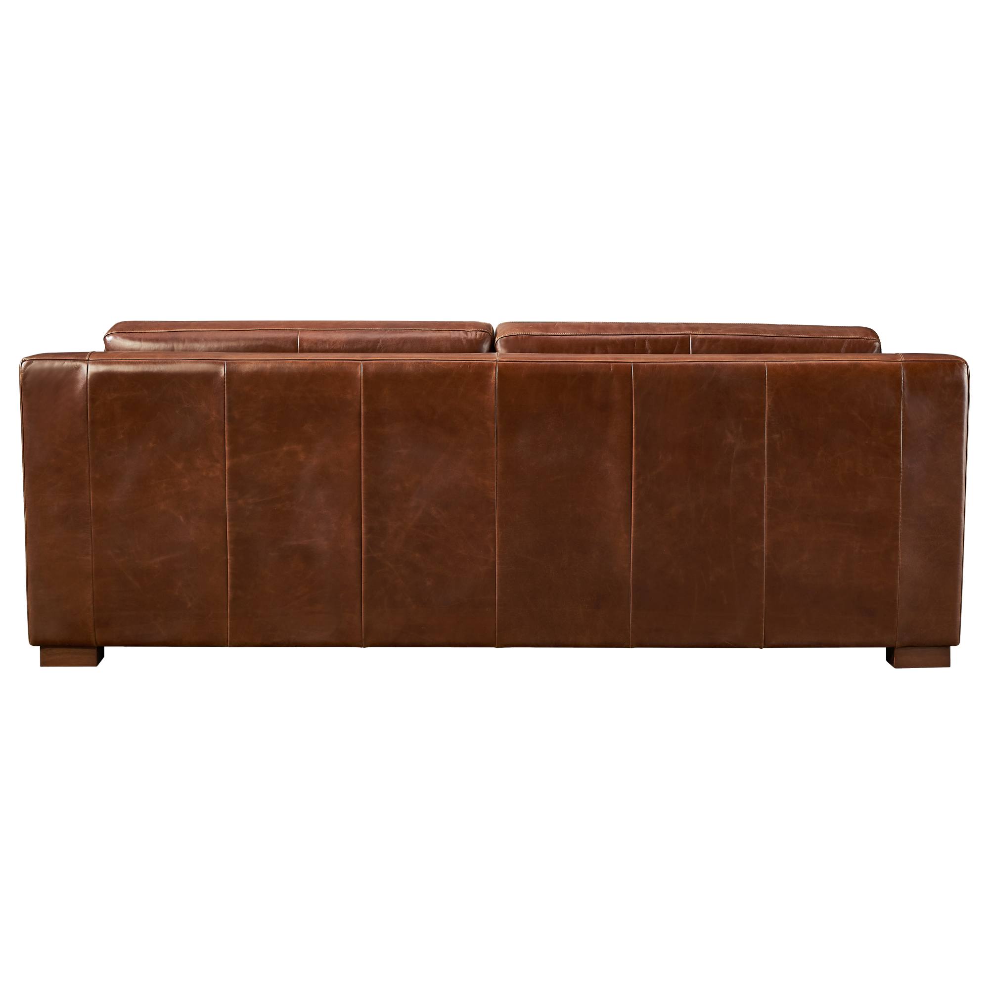 Celine Sofa 3 Seat Leather, Vintage Whiskey
