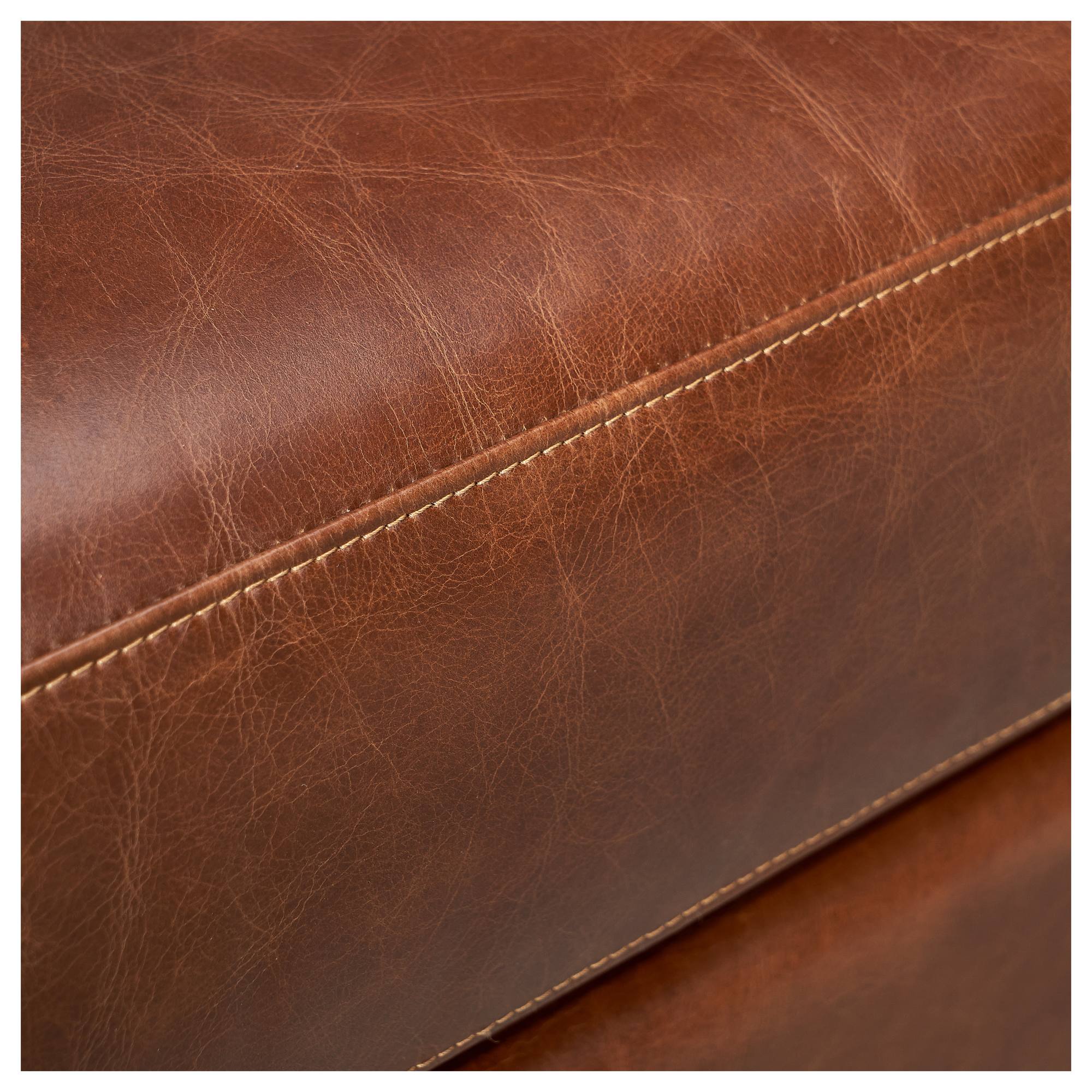 Celine Sofa 3 Seat Leather, Vintage Whiskey