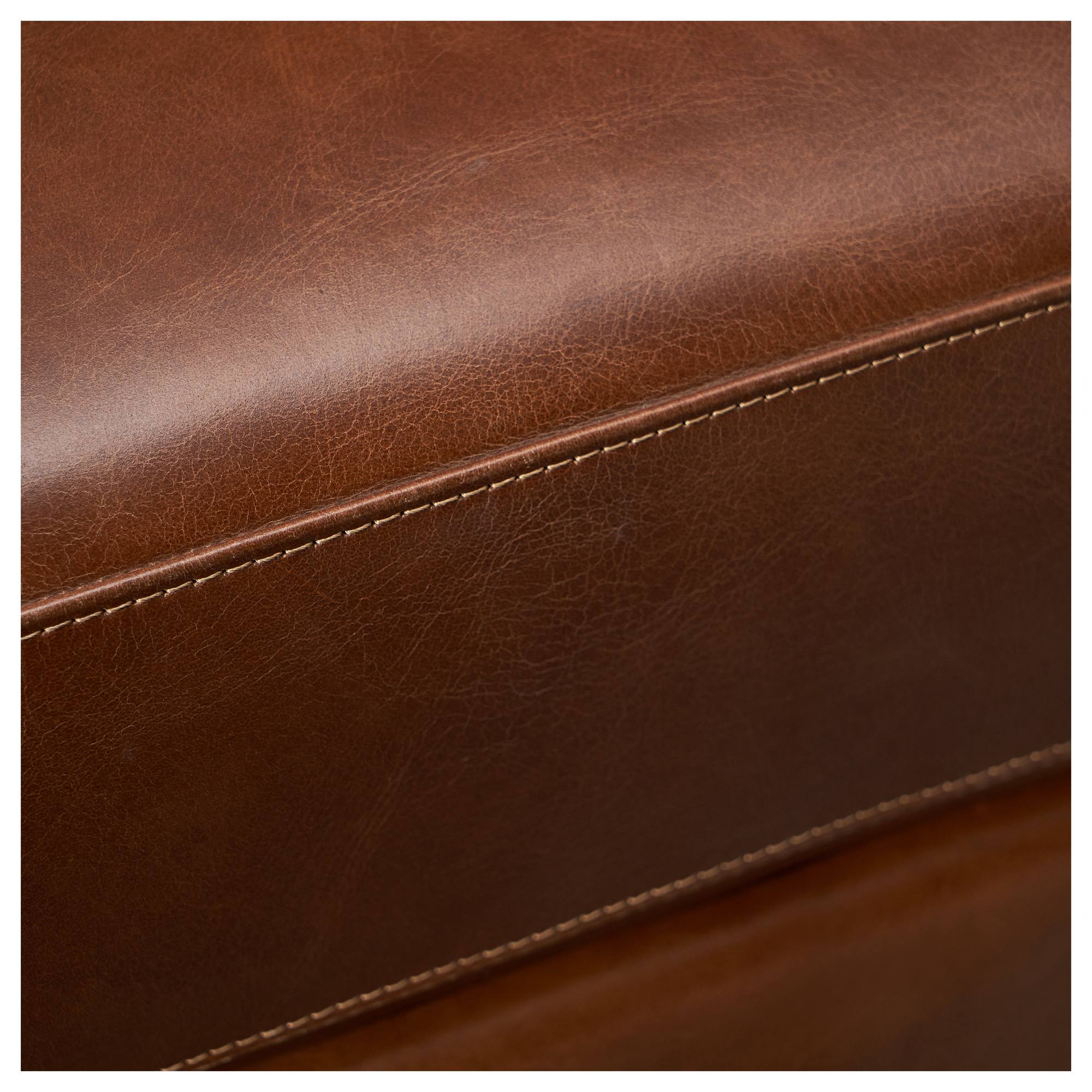 Celine Footstool 93x63cm Leather, Vintage Whiskey