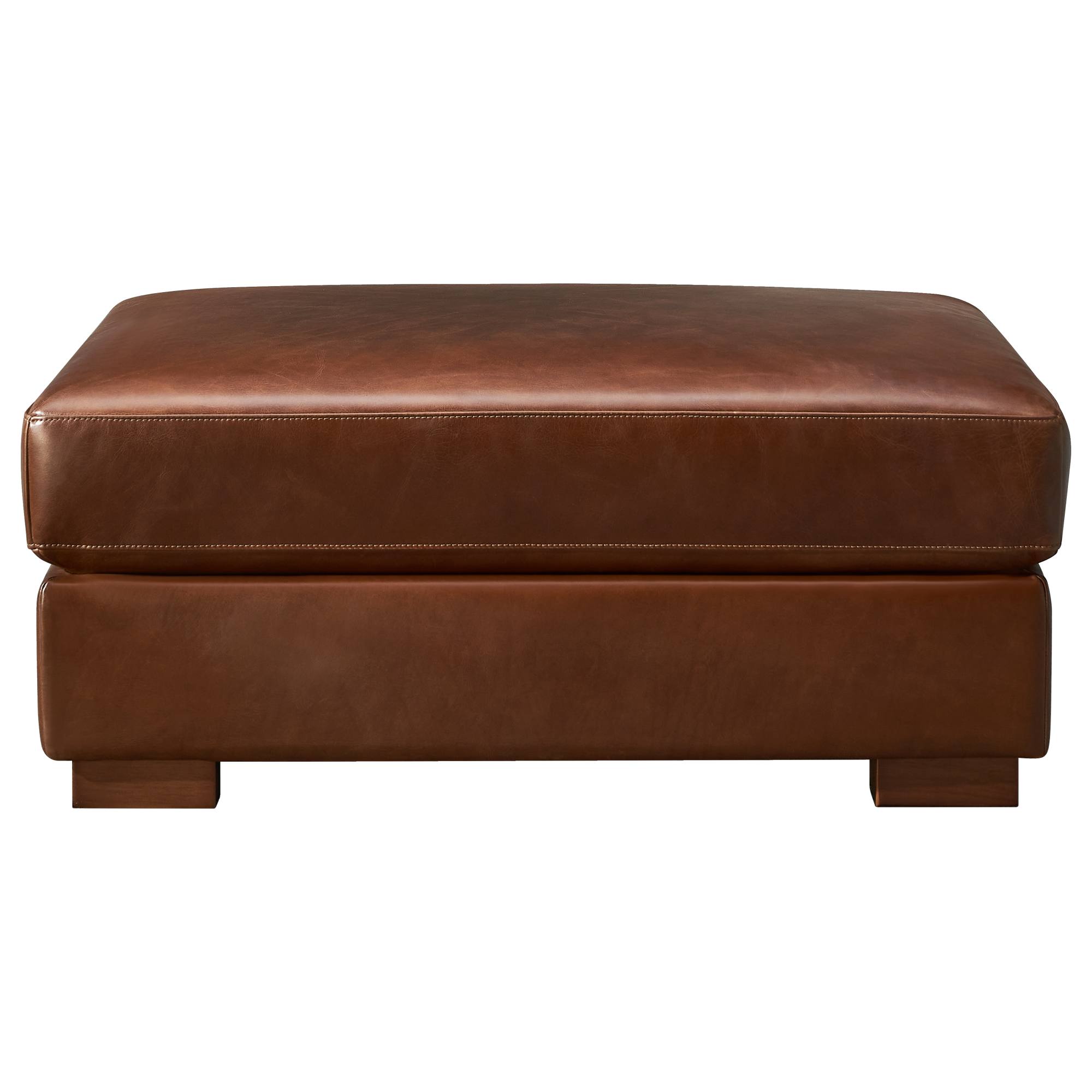 Celine Footstool 93x63cm Leather, Vintage Whiskey