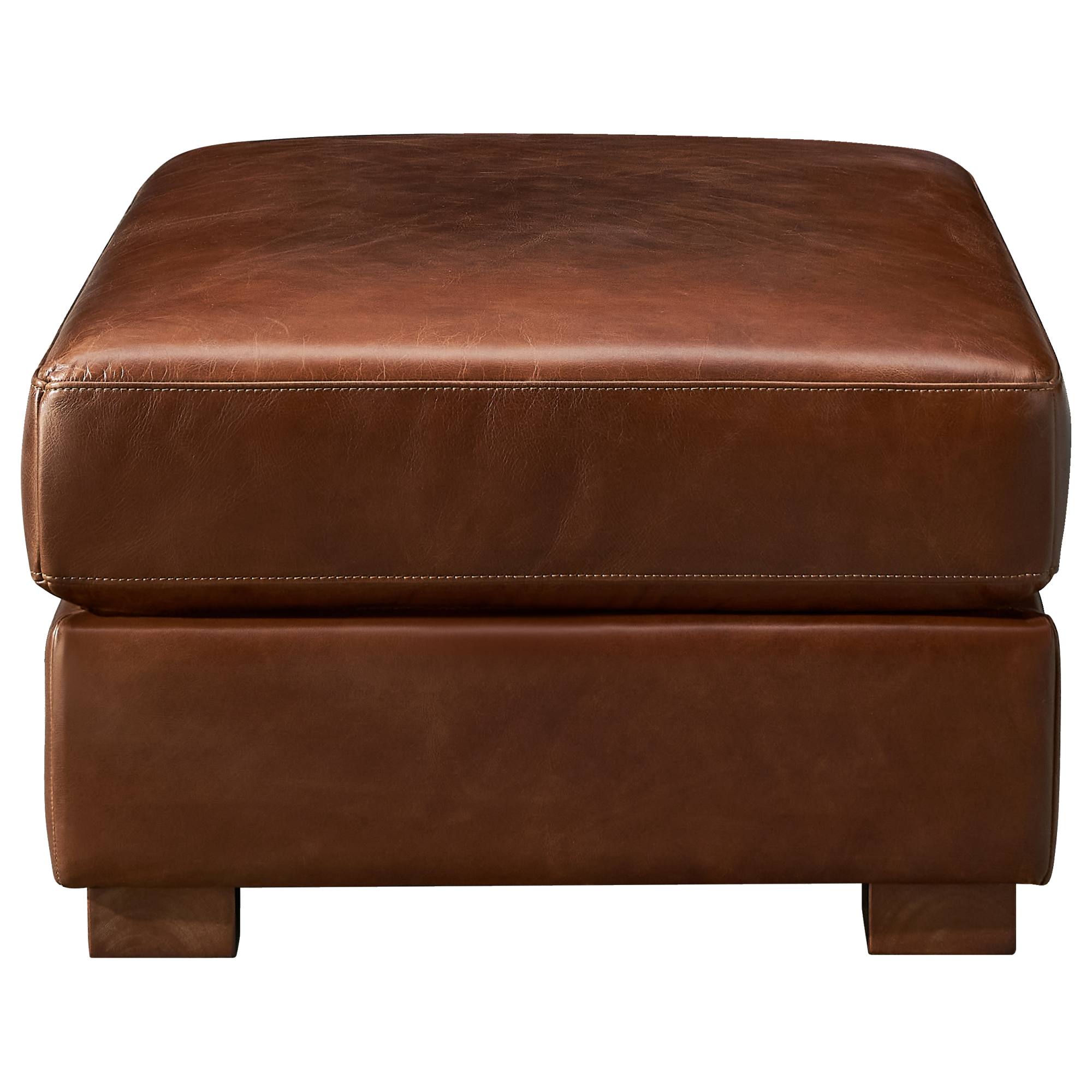 Celine Footstool 93x63cm Leather, Vintage Whiskey