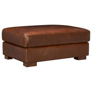 Celine Footstool 93x63cm Leather, Vintage Whiskey