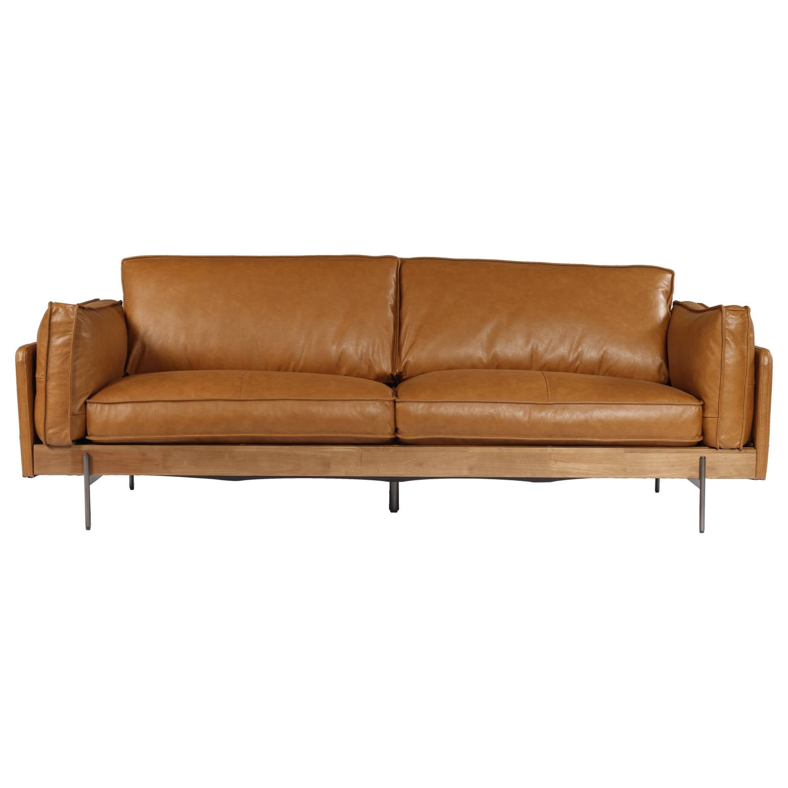 Downie 3 Seater Leather Sofa, Como Tan