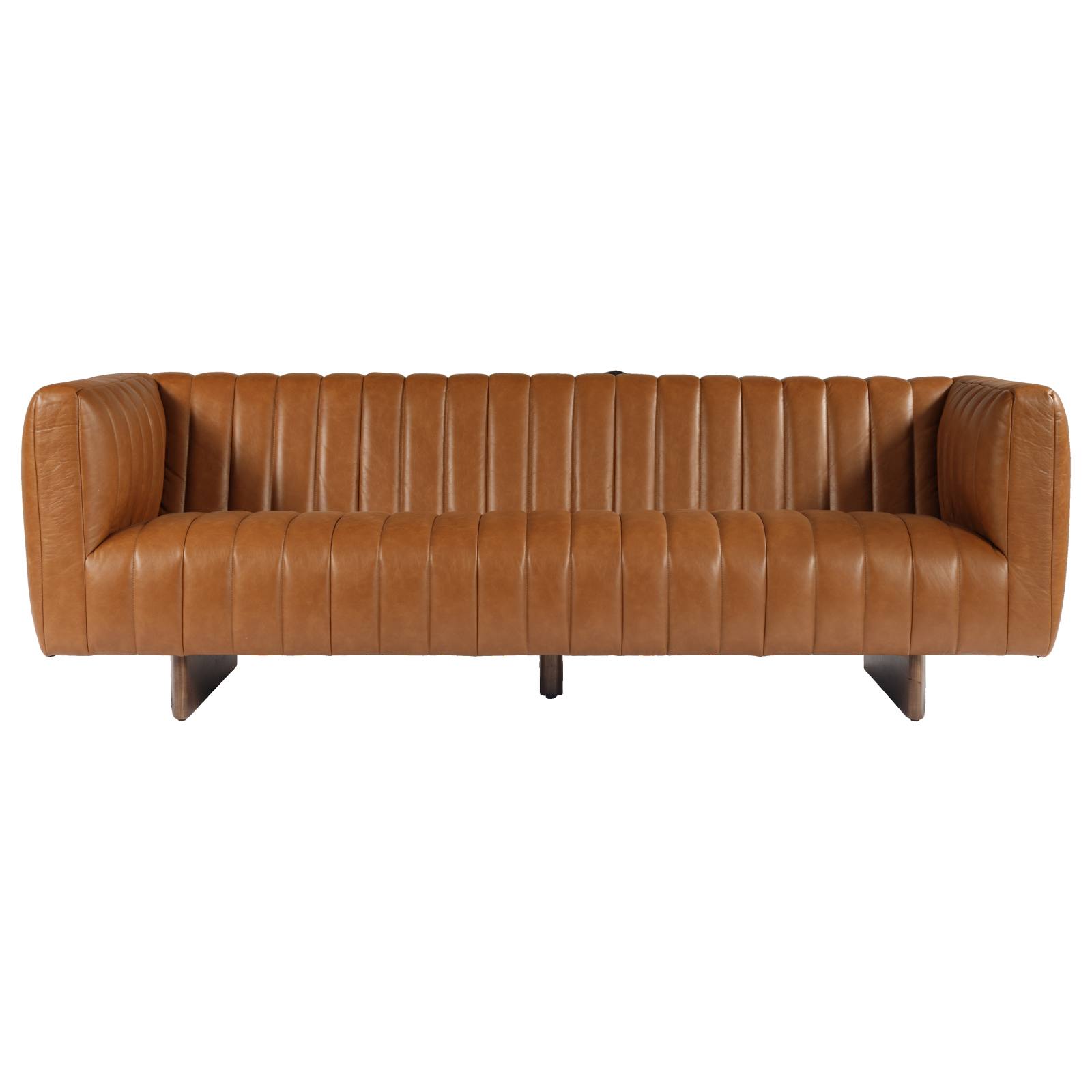 Risson 3 Seater Leather Sofa, Roche Tan