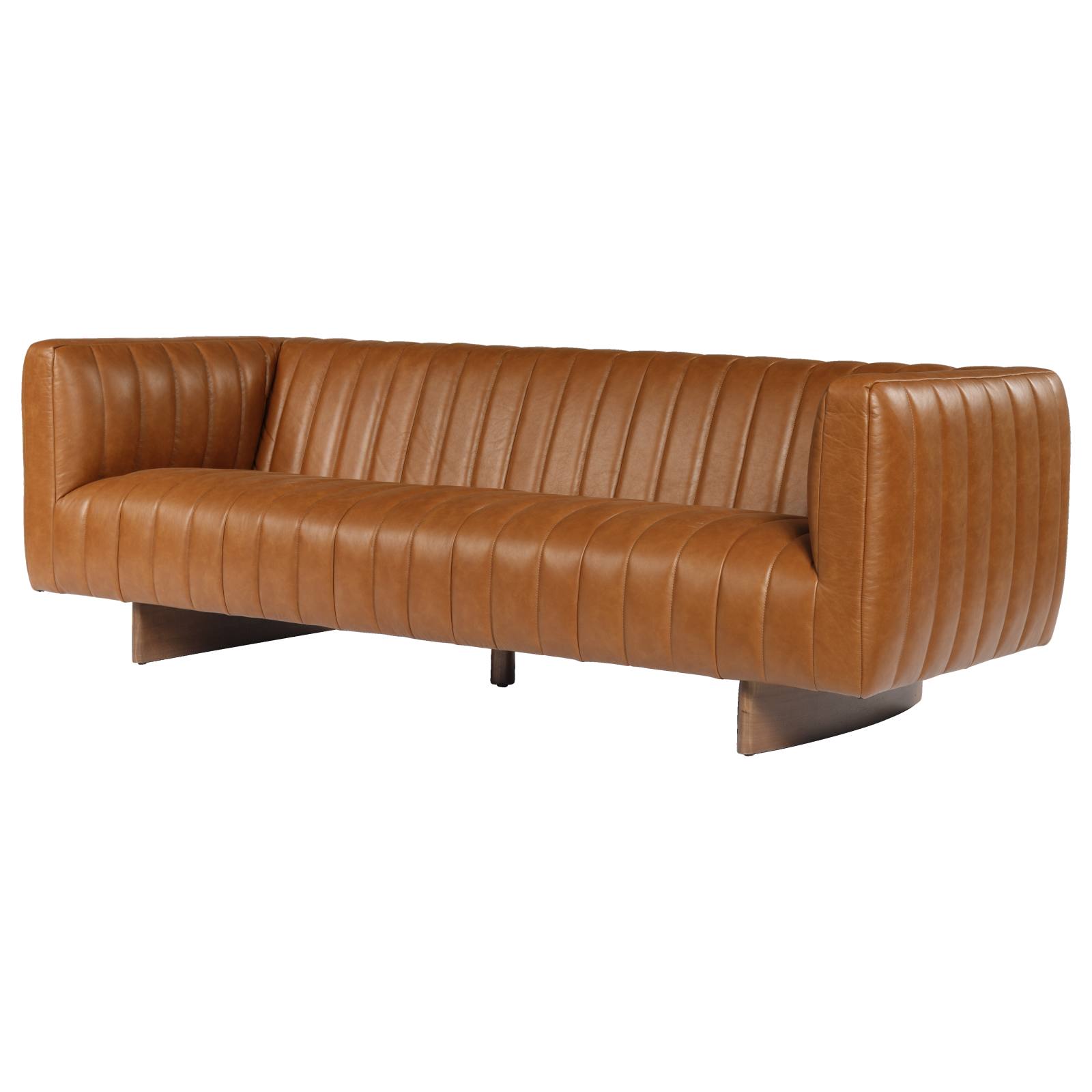 Risson 3 Seater Leather Sofa, Roche Tan