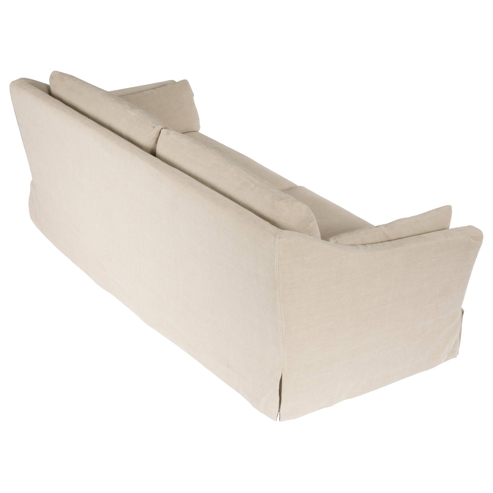 Taplin 3 Seater Linen Sofa, Natural