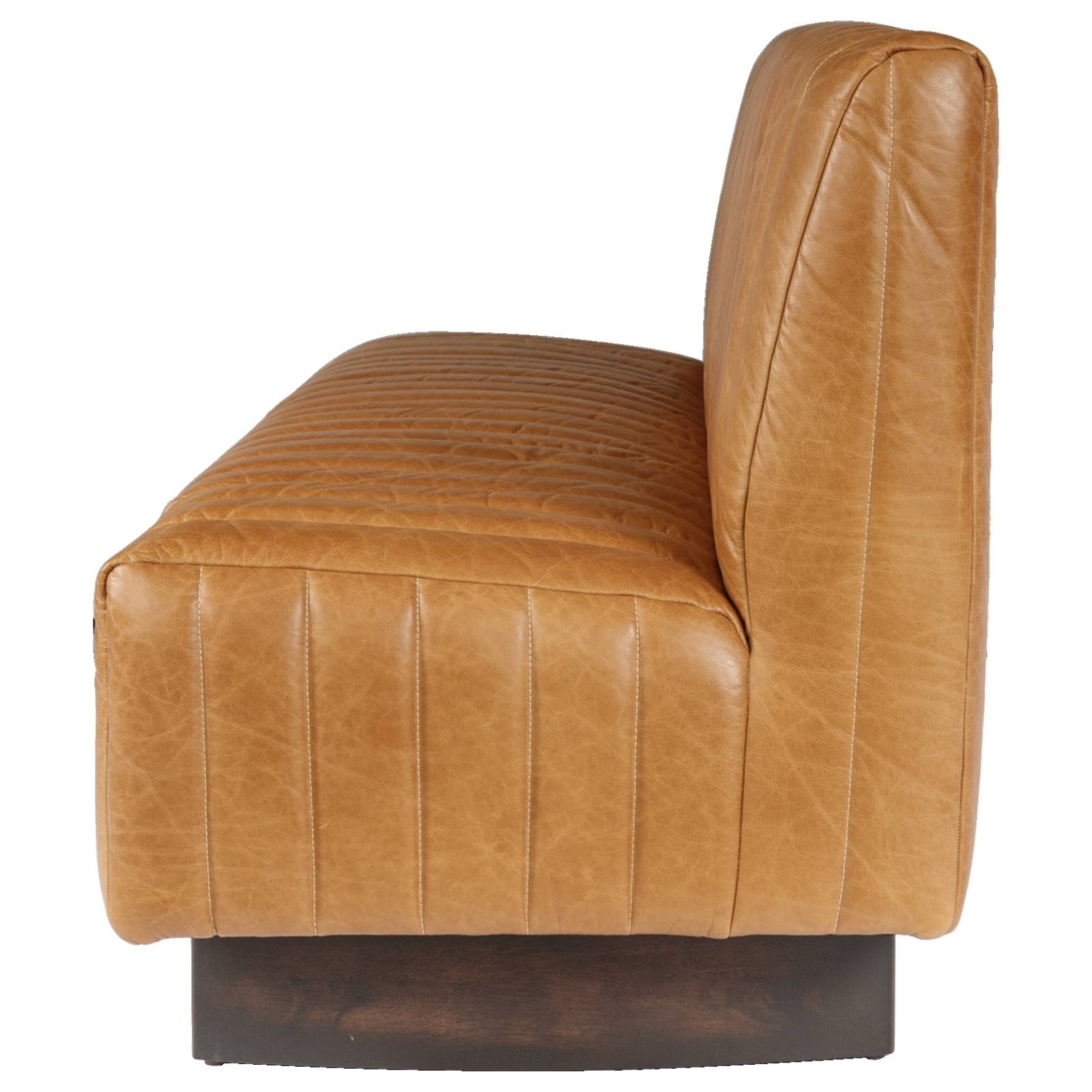 Lacey 4 Seater Leather Sofa, Natural Tan