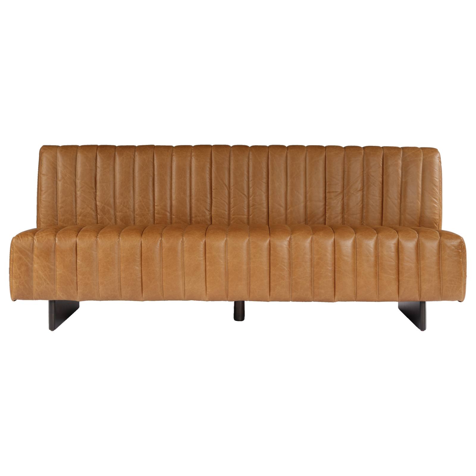 Lacey 4 Seater Leather Sofa, Natural Tan