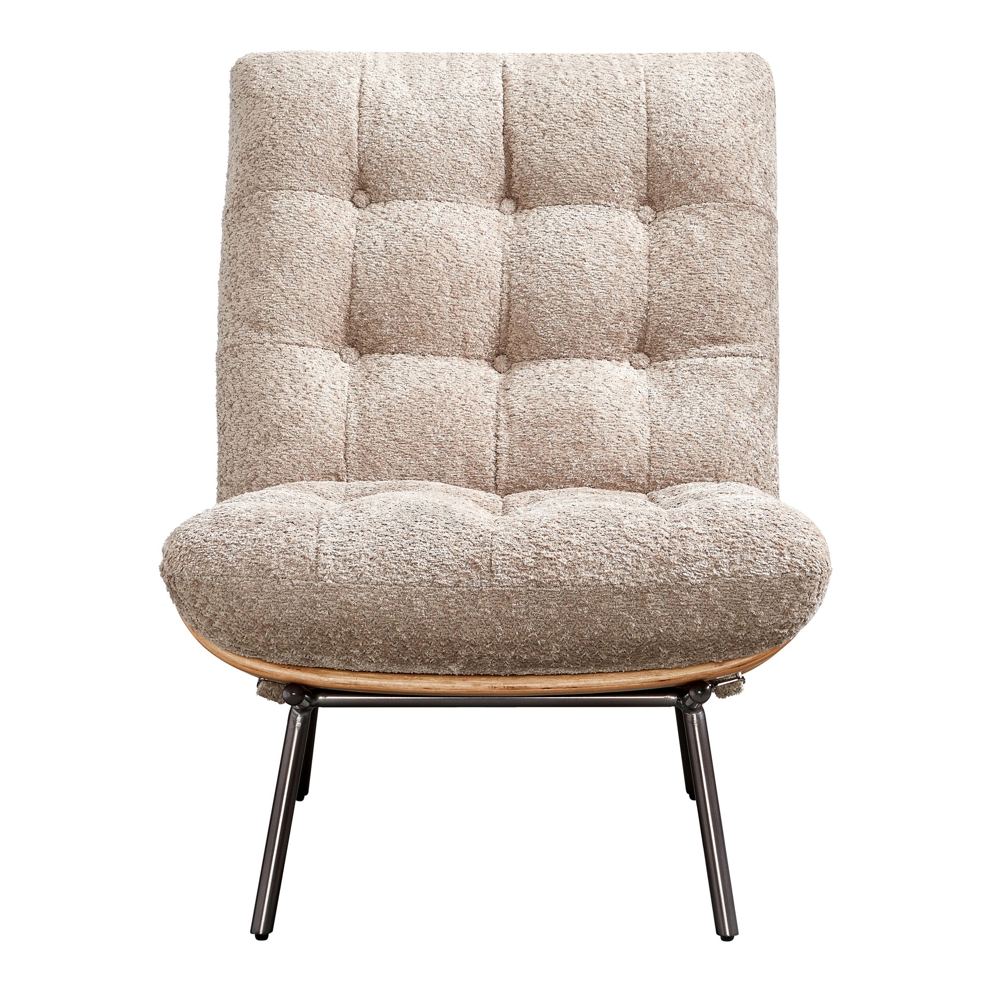 Cosma Fabric Lounge Chair, Mocha White