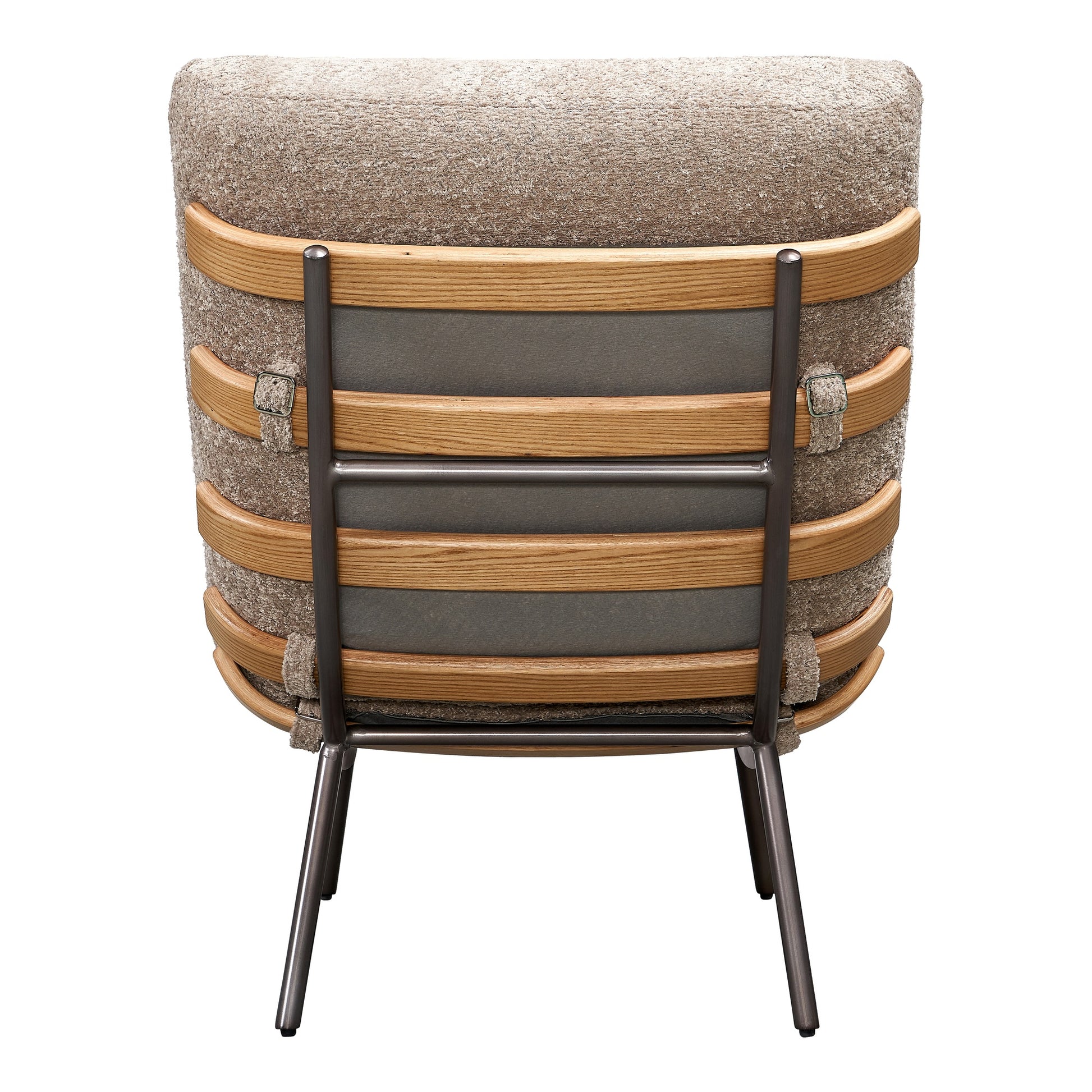 Cosma Fabric Lounge Chair, Mocha White