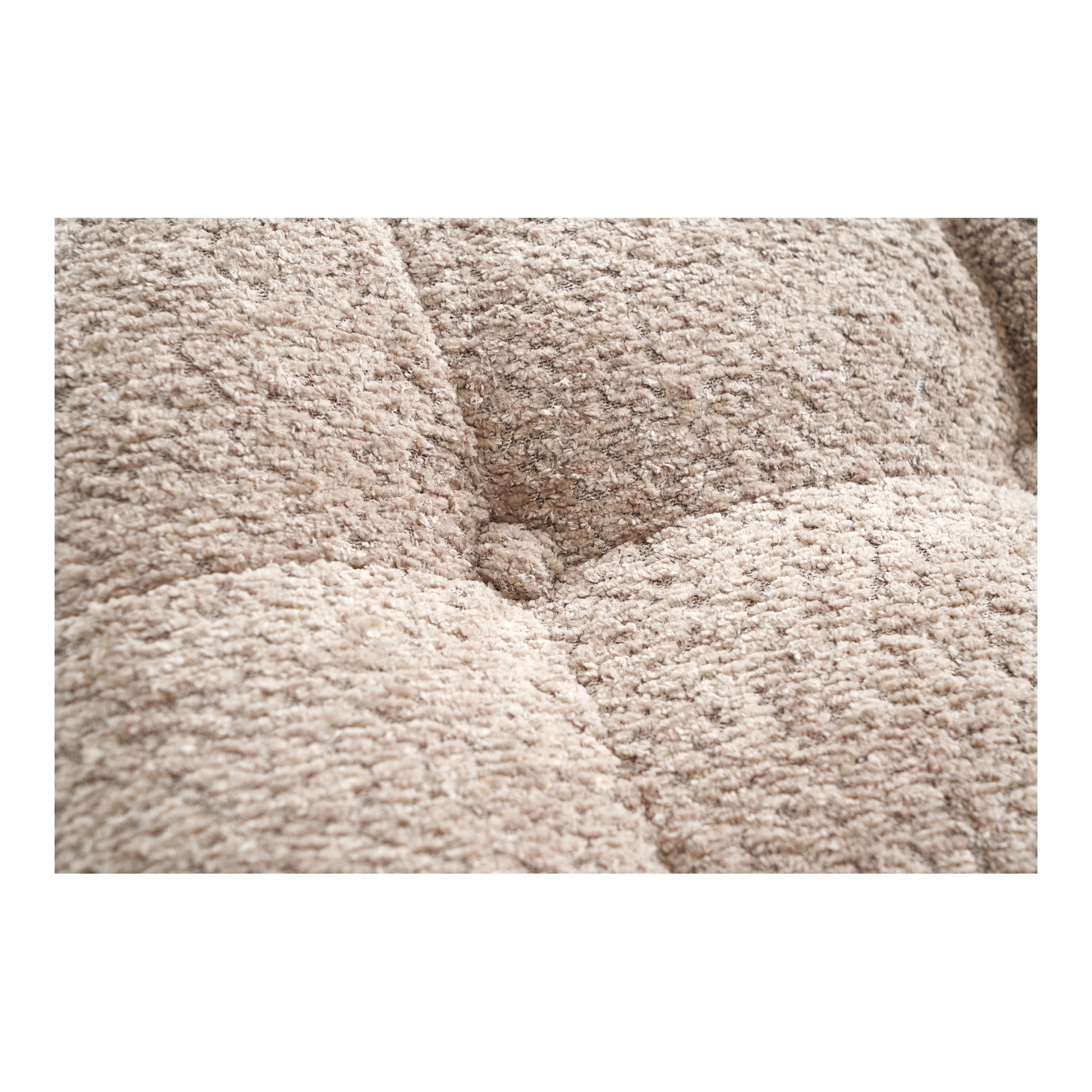 Cosma Fabric Lounge Chair, Mocha White