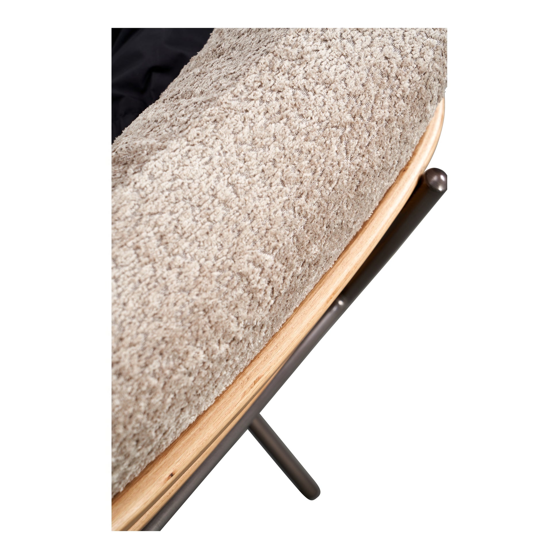 Cosma Fabric Lounge Chair, Mocha White