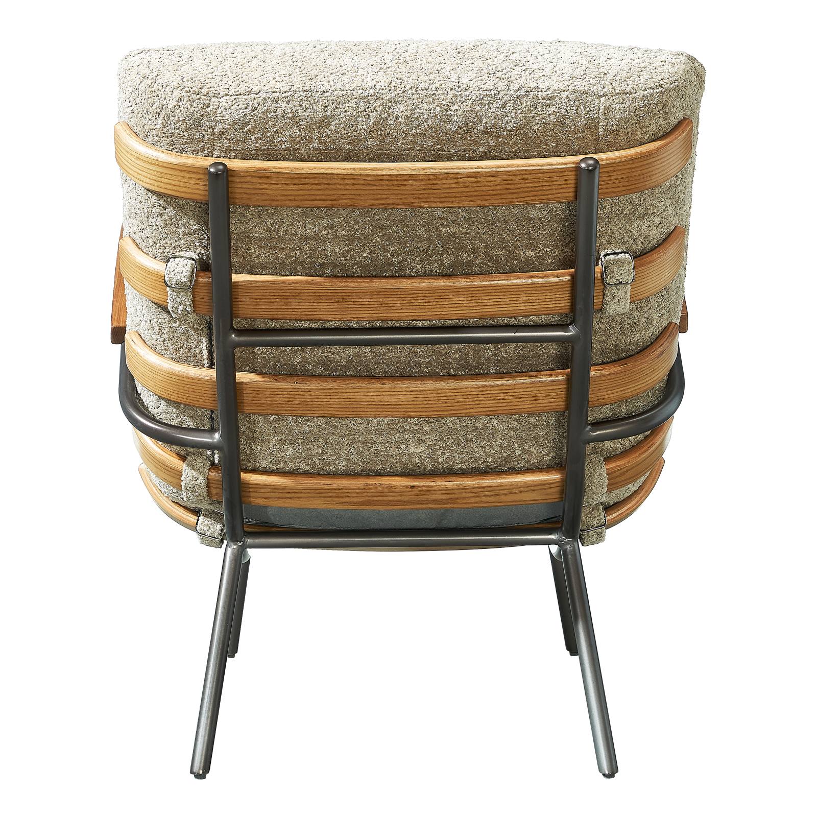 Cosma Fabric Armchair, Mocha White