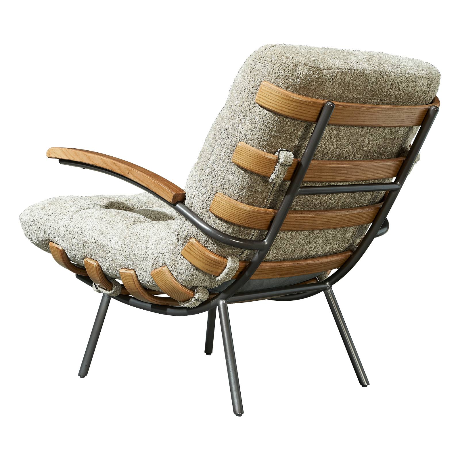 Cosma Fabric Armchair, Mocha White