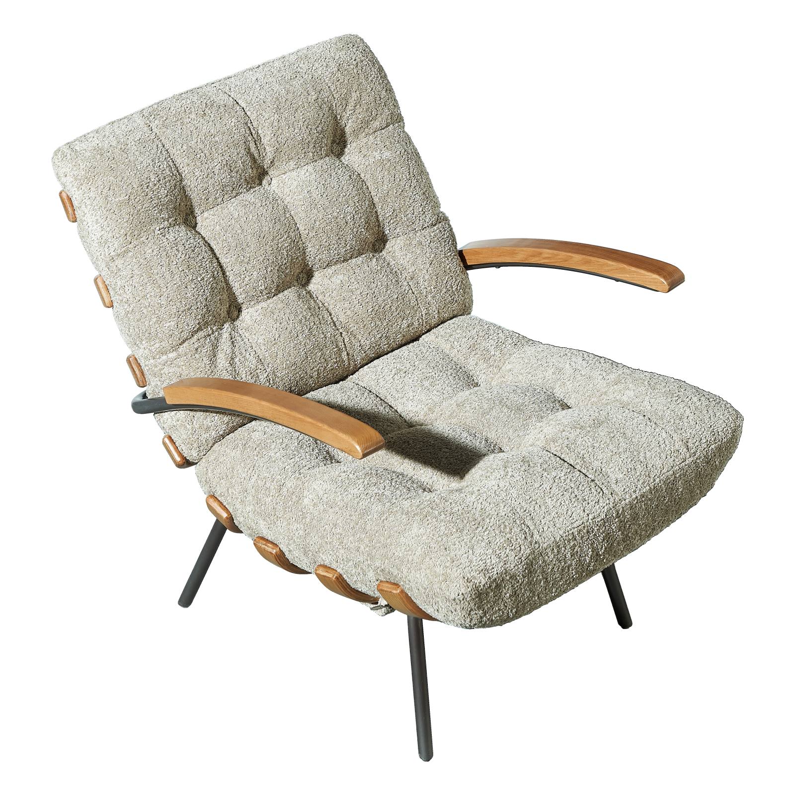 Cosma Fabric Armchair, Mocha White