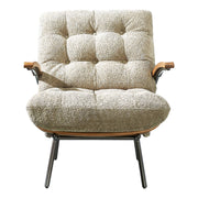 Cosma Fabric Armchair, Mocha White