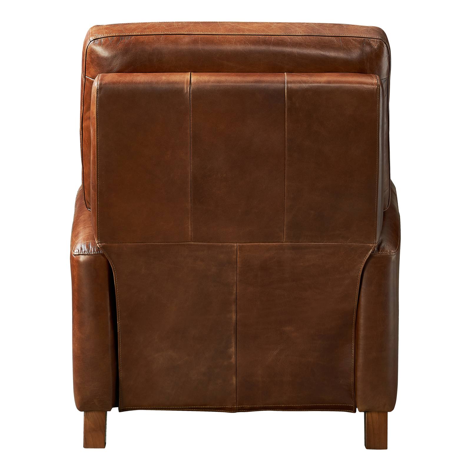 Martel Recliner Leather Armchair, Vintage Whiskey