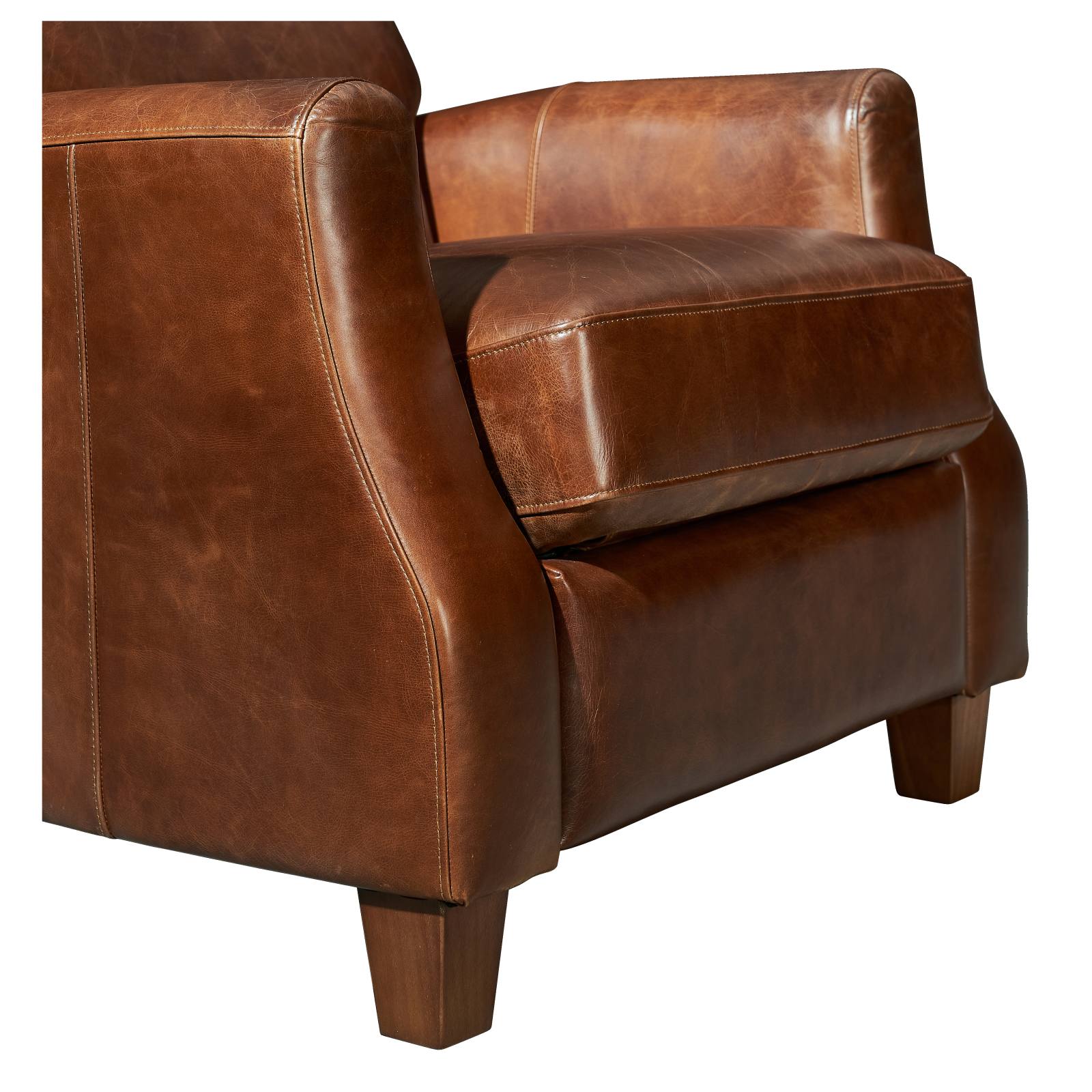 Martel Recliner Leather Armchair, Vintage Whiskey