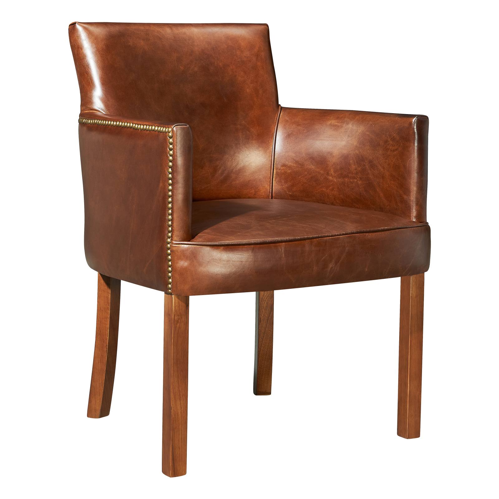 Rochelle Leather Armchair, Vintage Whiskey