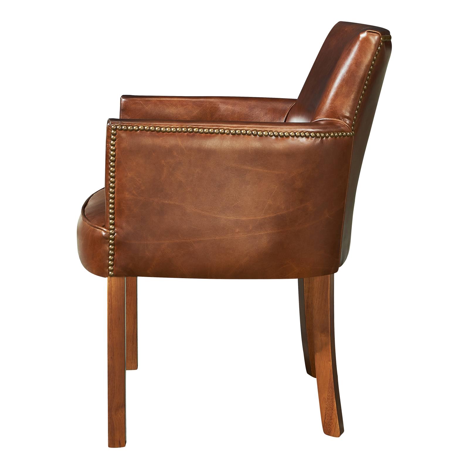 Rochelle Leather Armchair, Vintage Whiskey