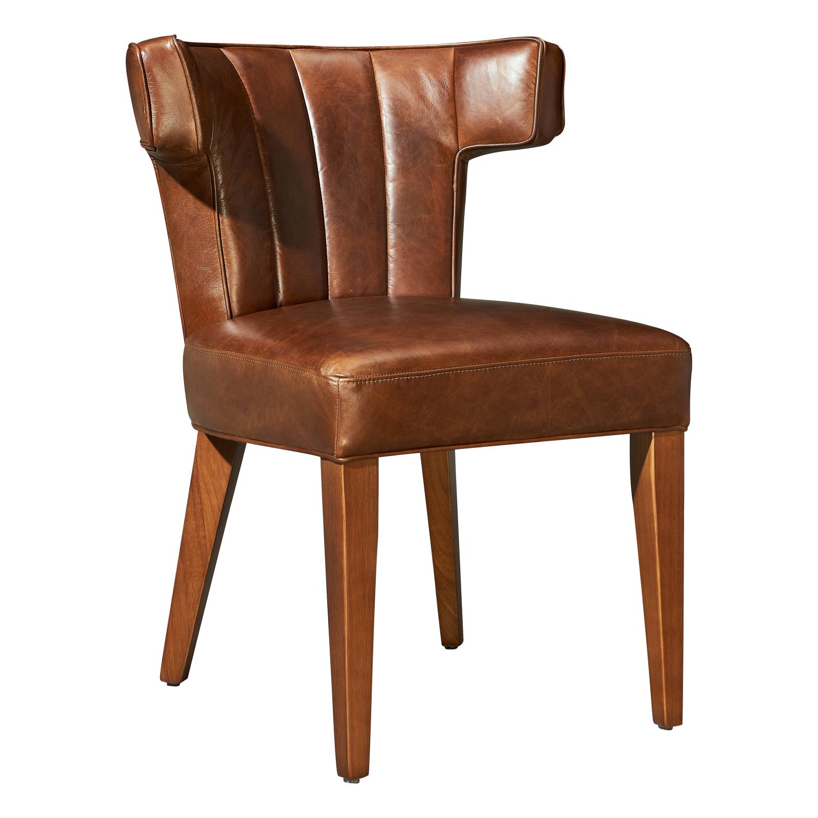 Cheval Leather Dining Chair, Vintage Whiskey