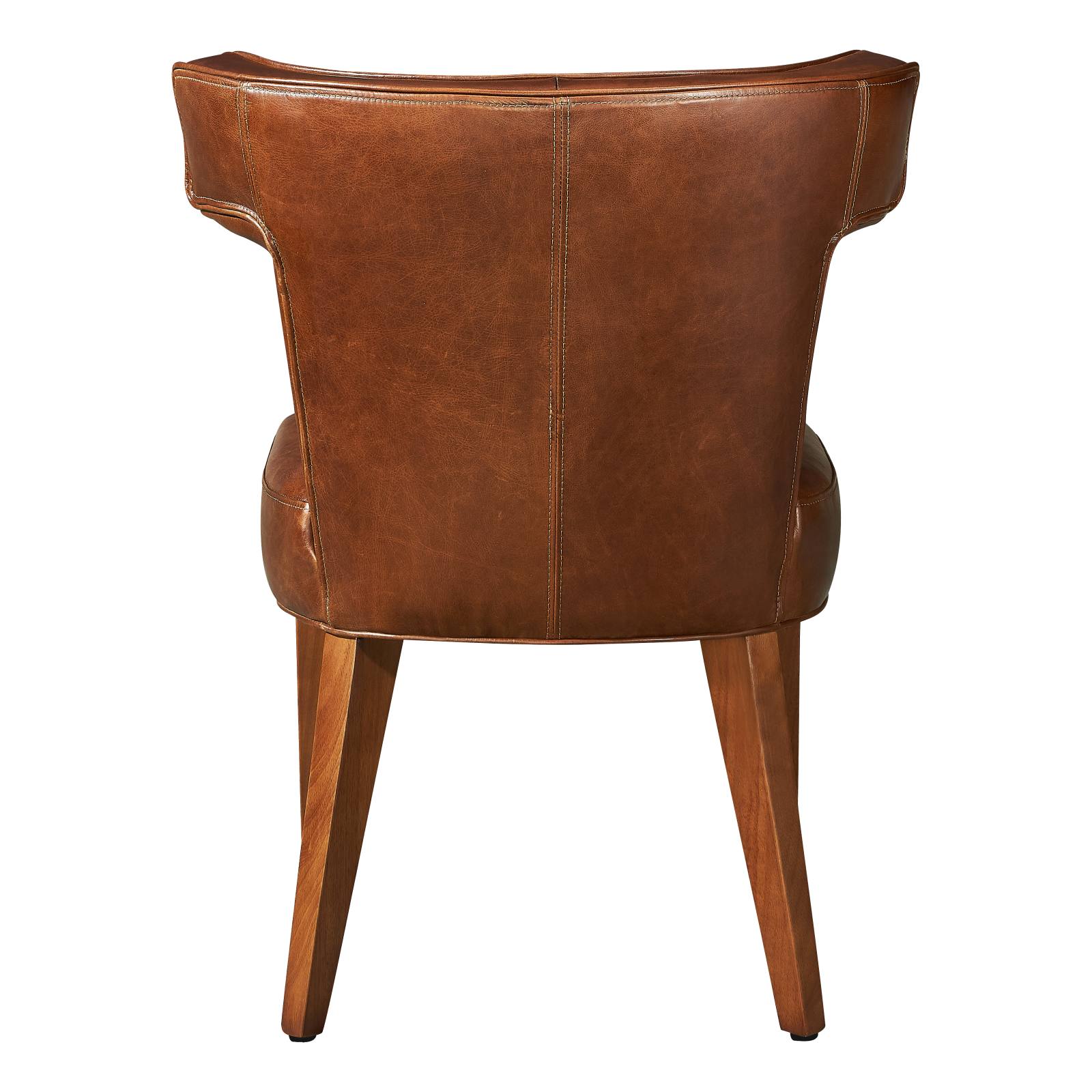 Cheval Leather Dining Chair, Vintage Whiskey