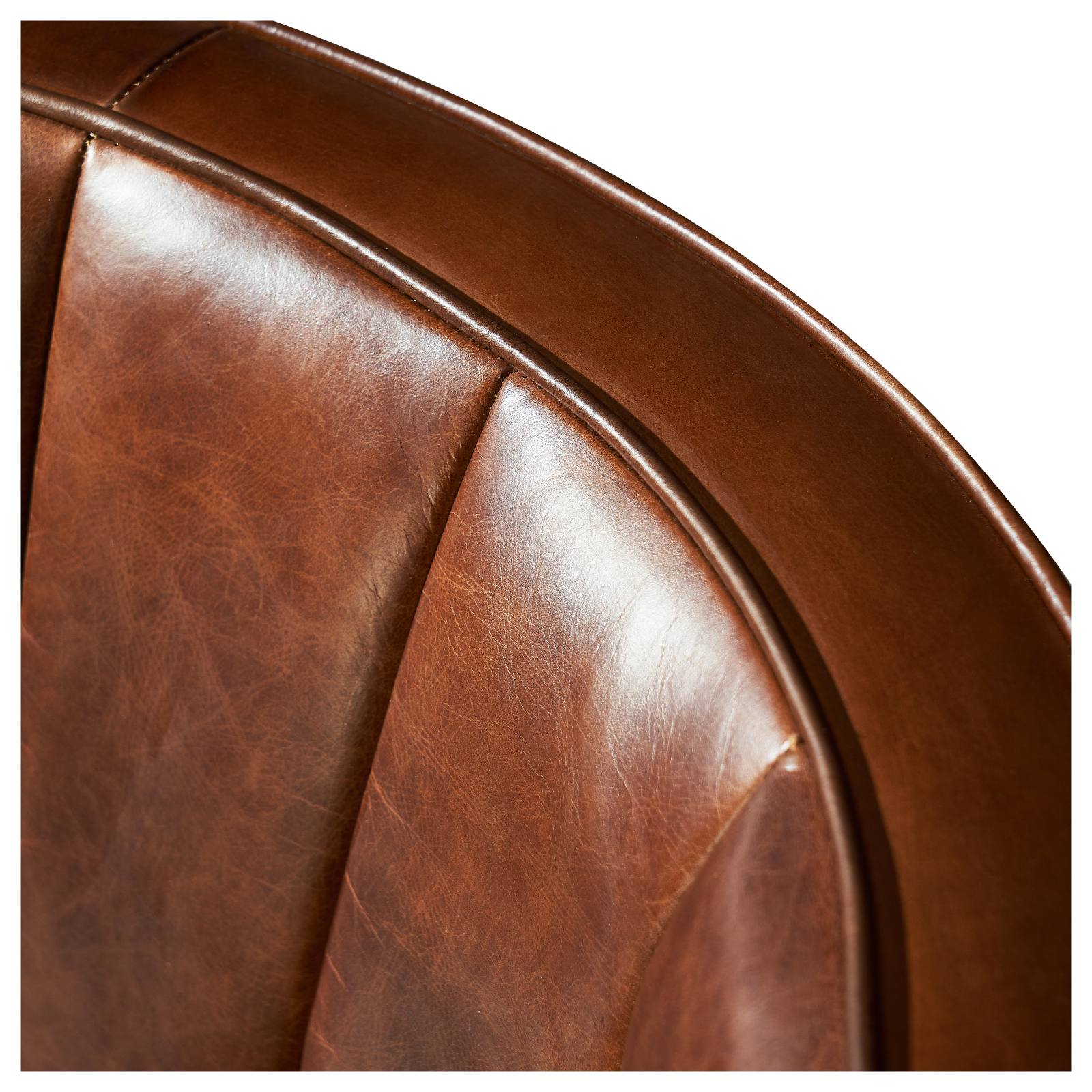 Cheval Leather Dining Chair, Vintage Whiskey