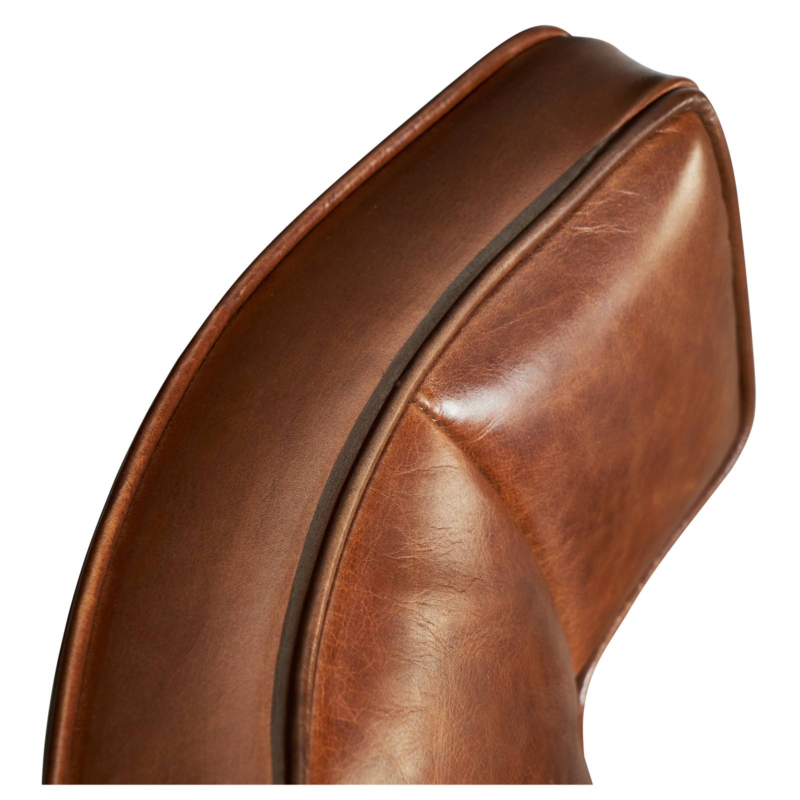 Cheval Leather Dining Chair, Vintage Whiskey