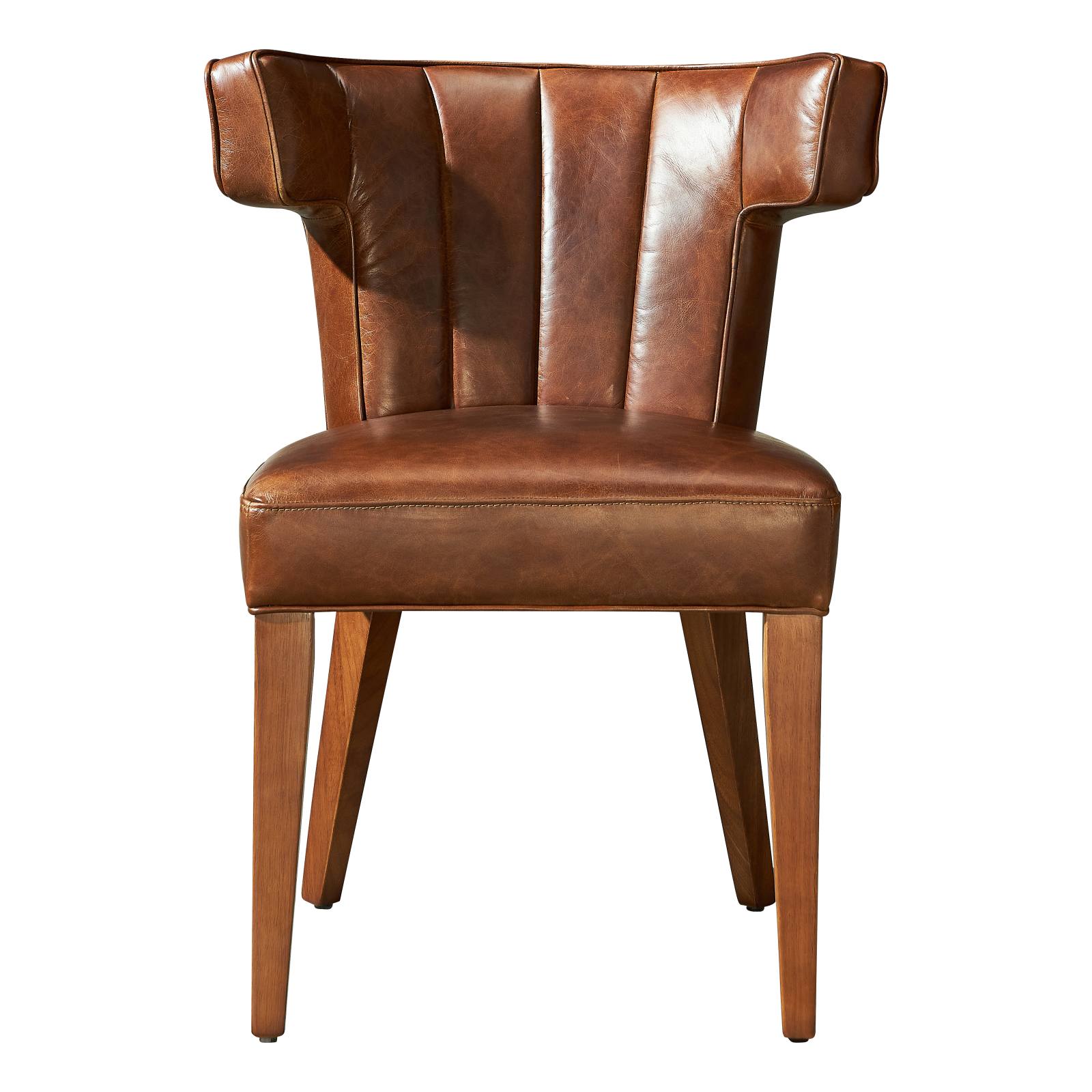 Cheval Leather Dining Chair, Vintage Whiskey