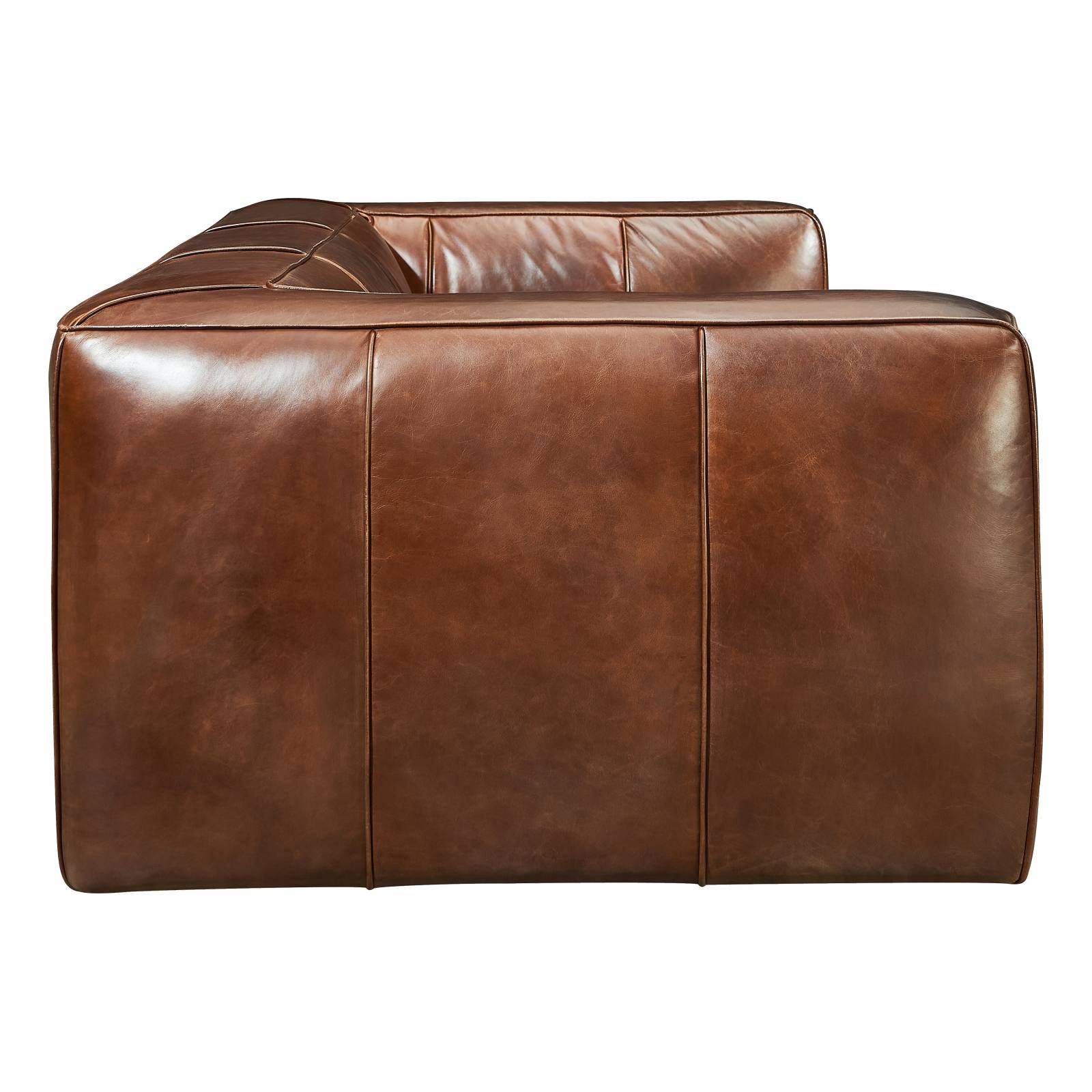 Marlon 3 Seater Leather Sofa, Vintage Whiskey