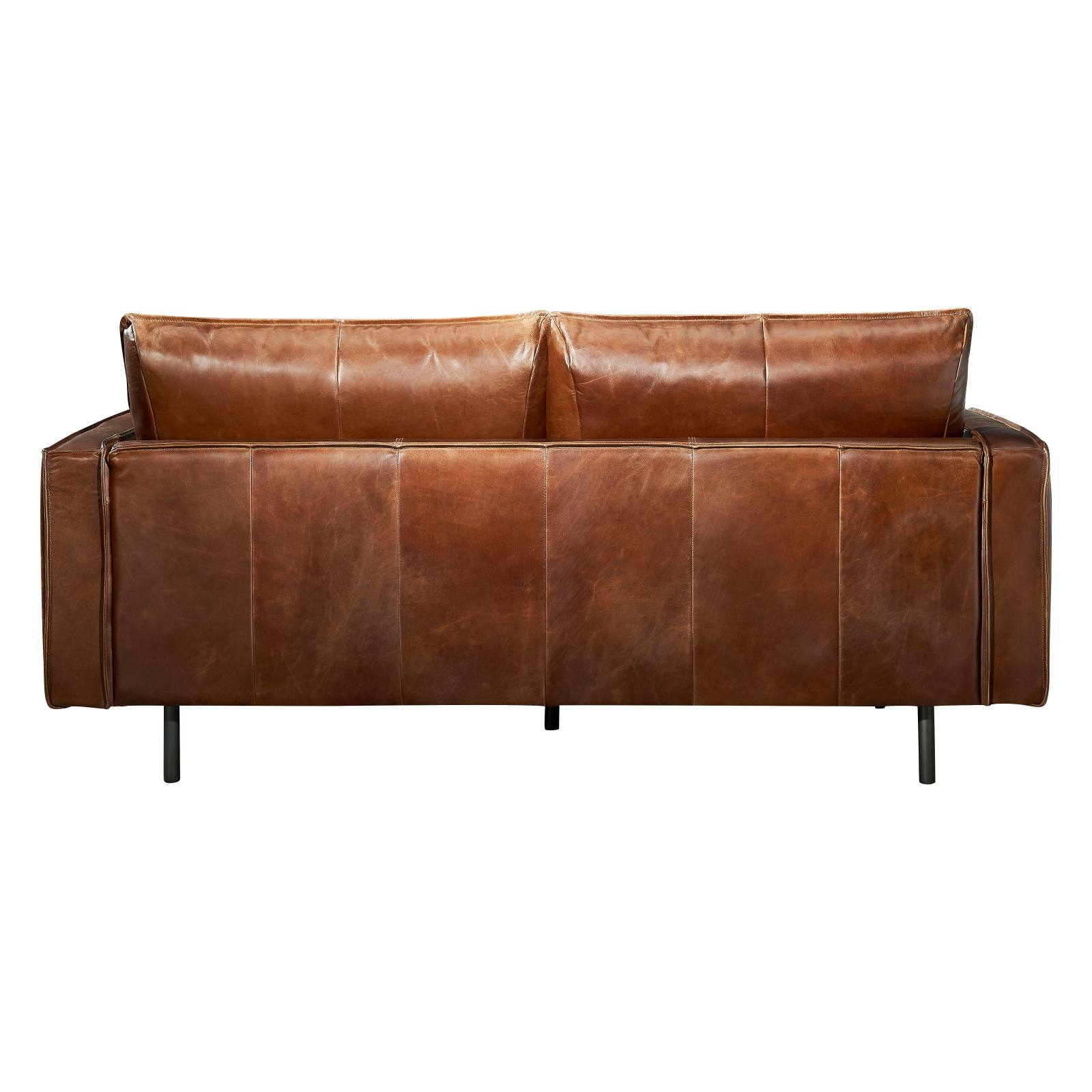 Elisa 2.5 Seater Leather Sofa, Vintage Whiskey