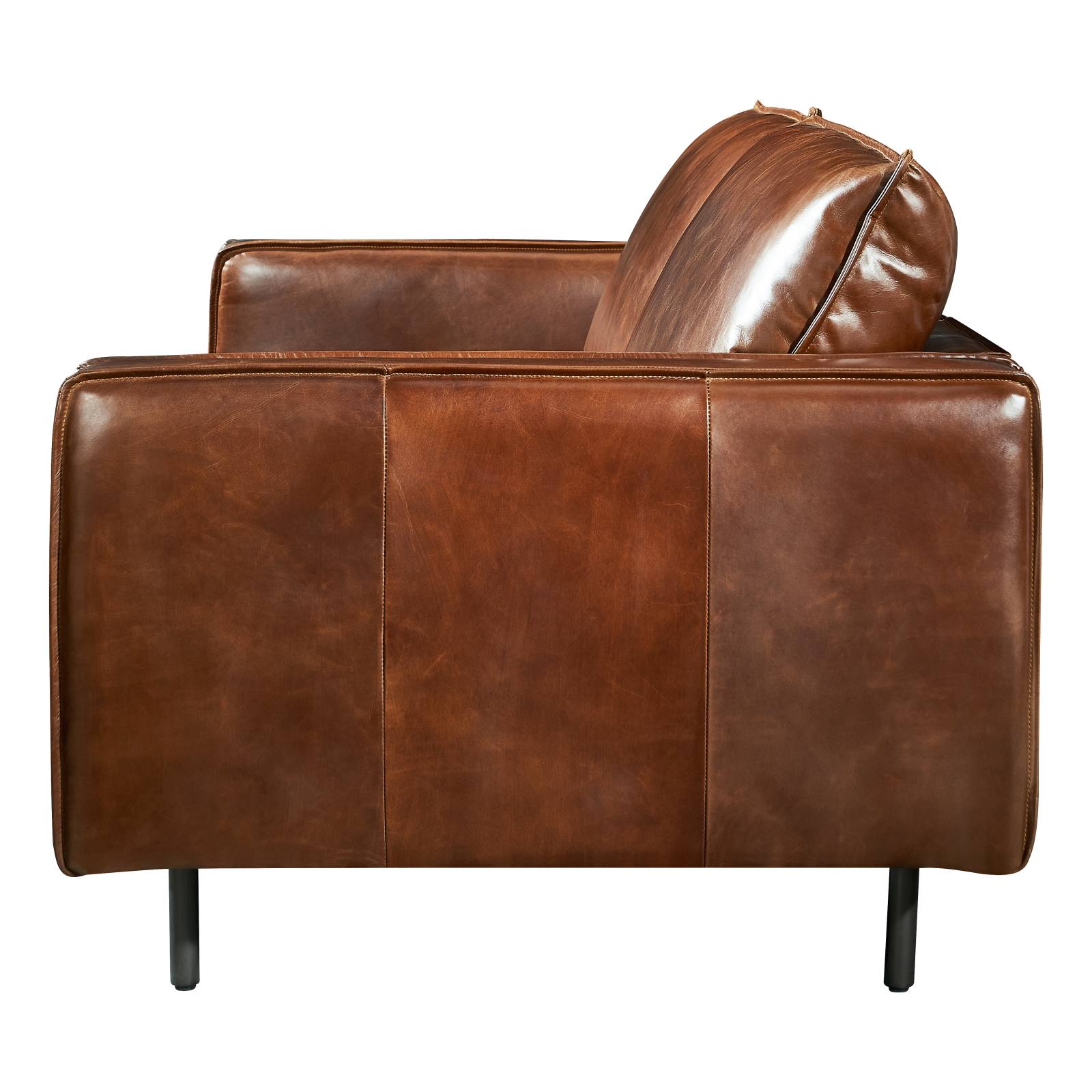 Elisa 2.5 Seater Leather Sofa, Vintage Whiskey
