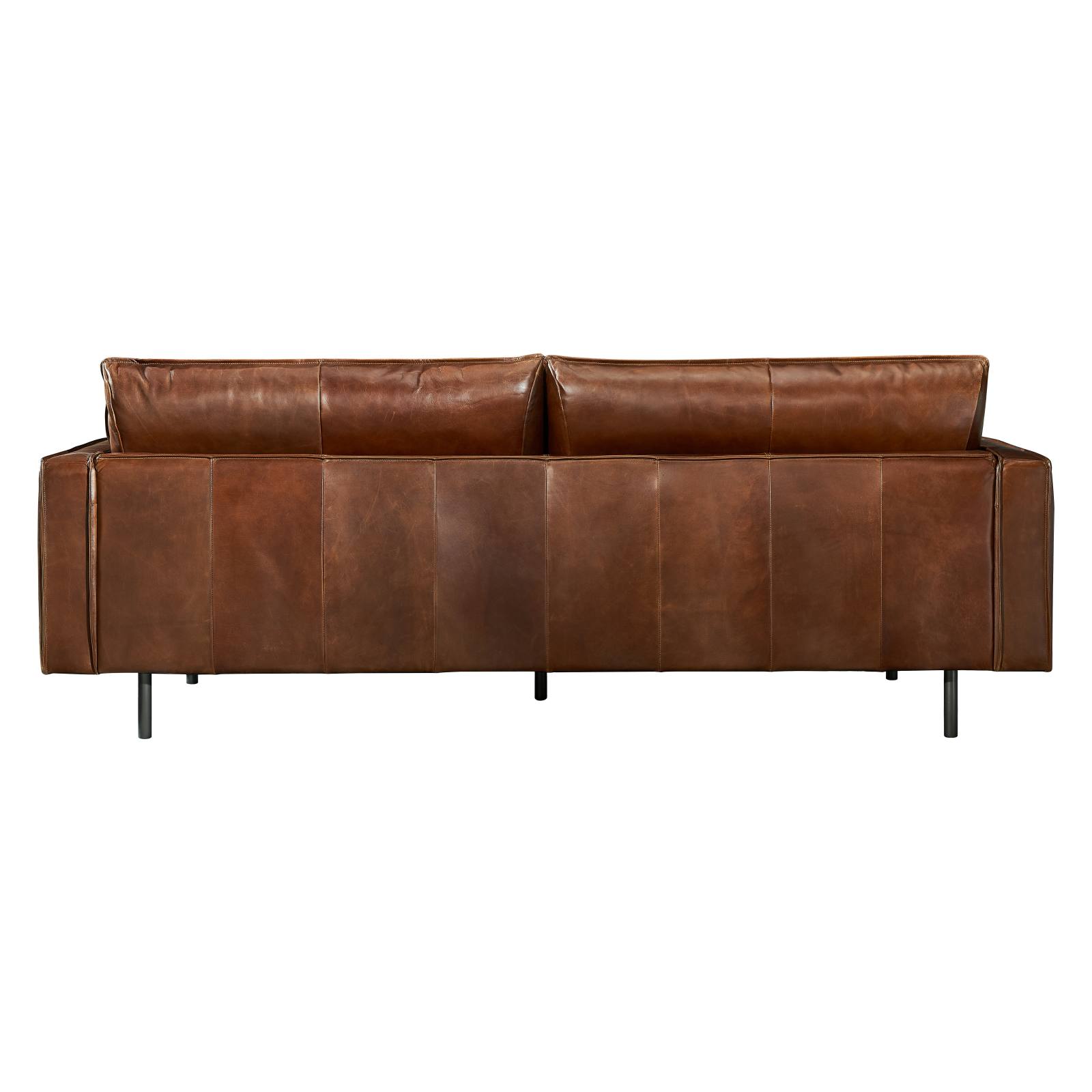 Elisa 3.5 Seater Leather Sofa, Vintage Whiskey
